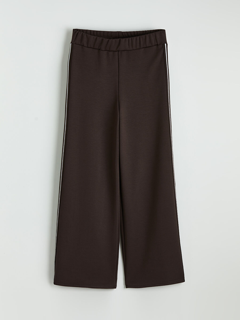 Kahverengi Beli Lastikli Soft Touch Kadın Eşofman Altı