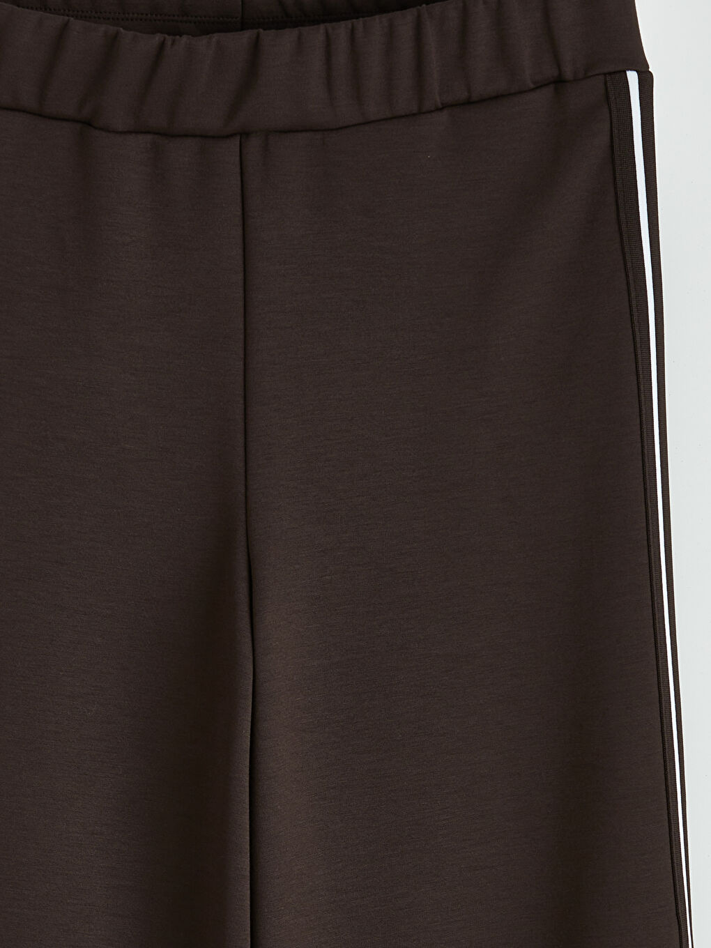 Kahverengi Beli Lastikli Soft Touch Kadın Eşofman Altı-1