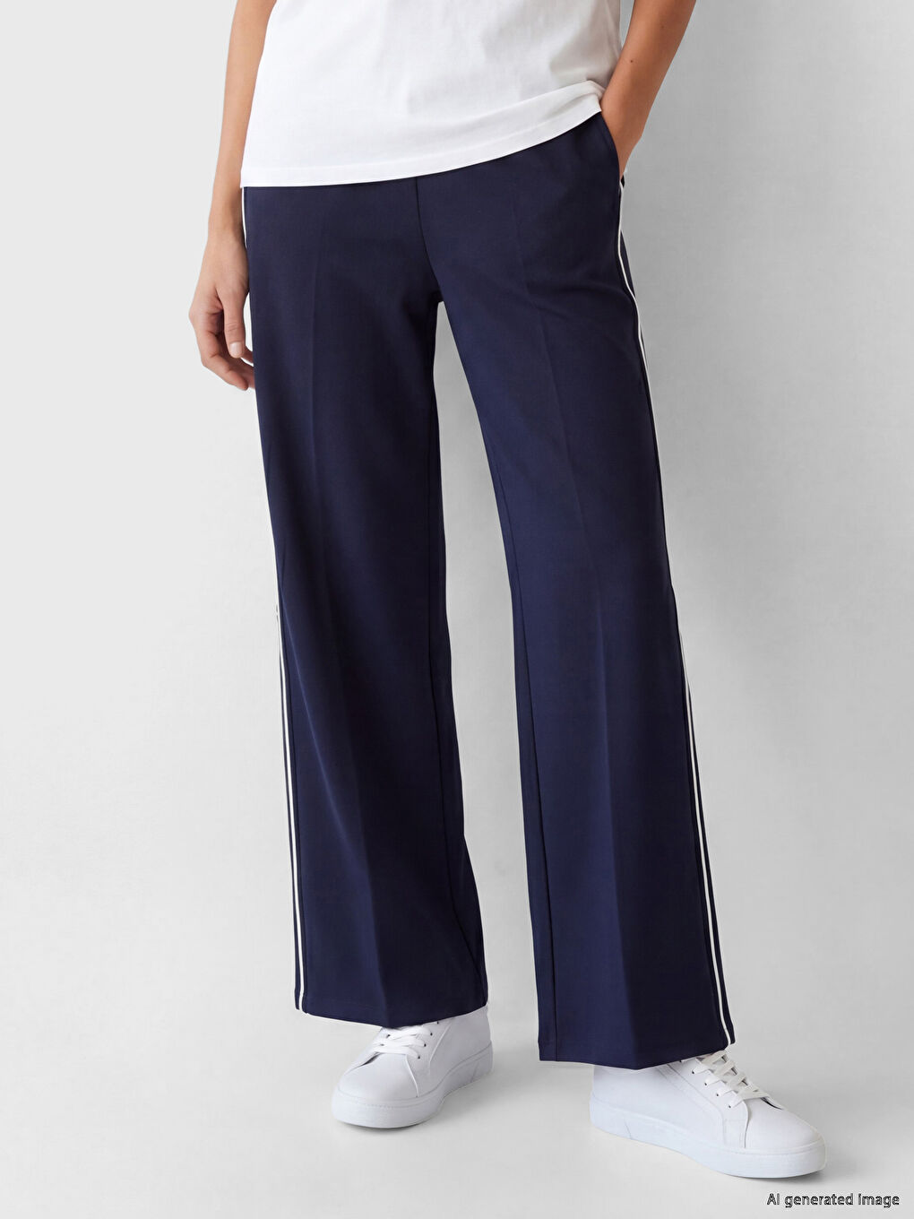 Woman Navy Sweatpants-1