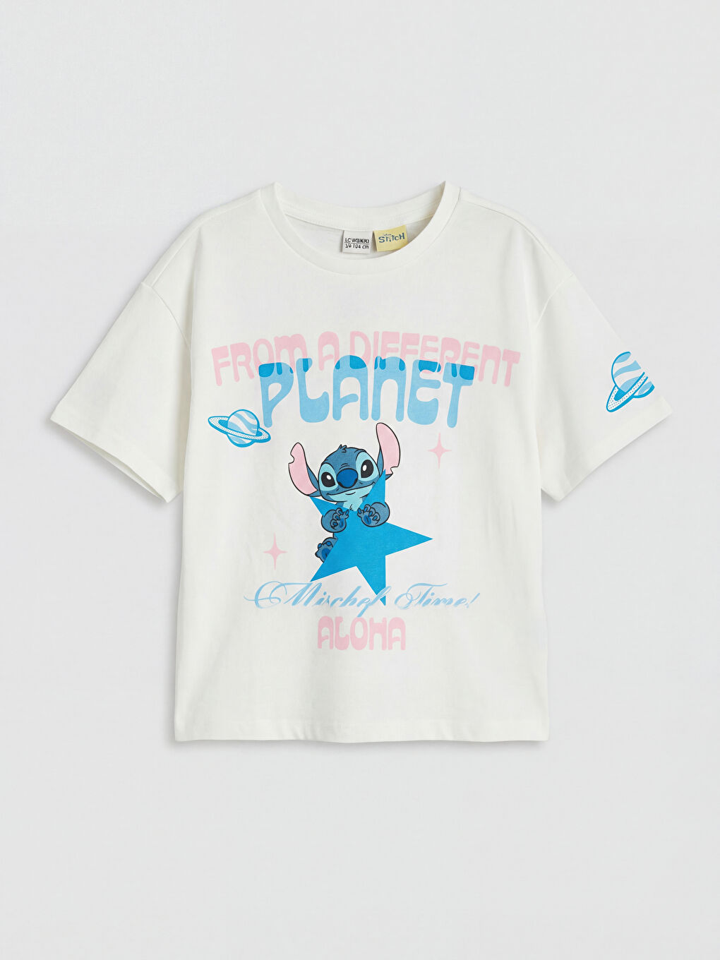 Ekru Stitch Baskılı Kız Çocuk Takım-1