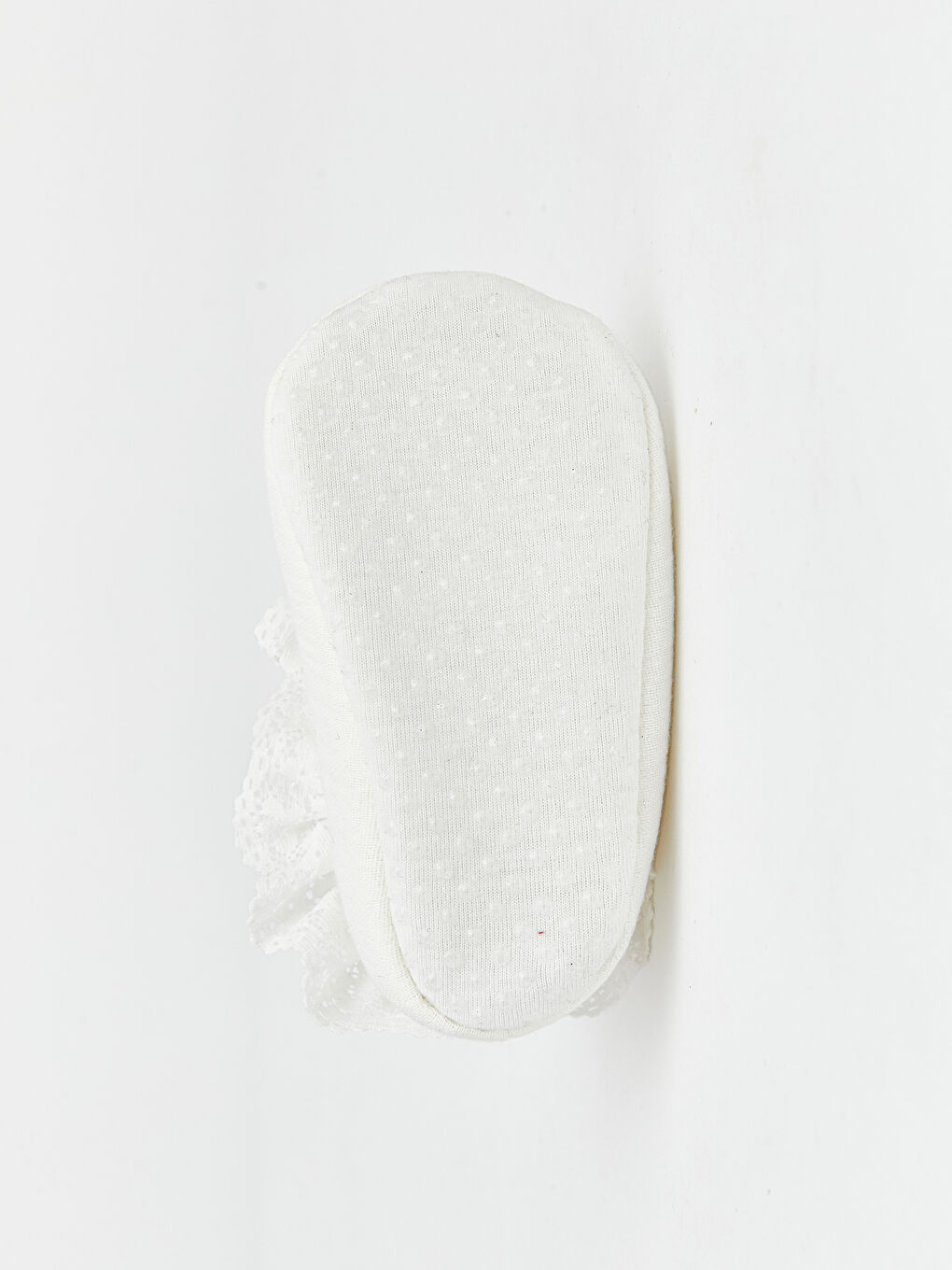 Ekru Kız Bebek Çoraplı Ev Ayakkabısı-3