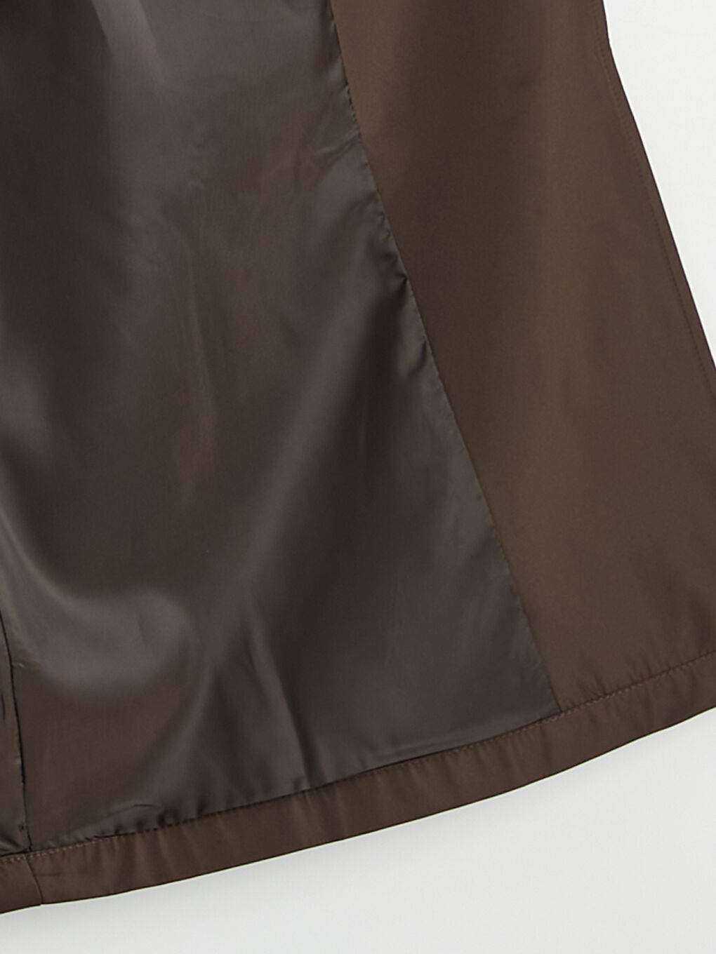 Kahverengi Kruvaze Yaka Kuşaklı Kadın Trençkot-5