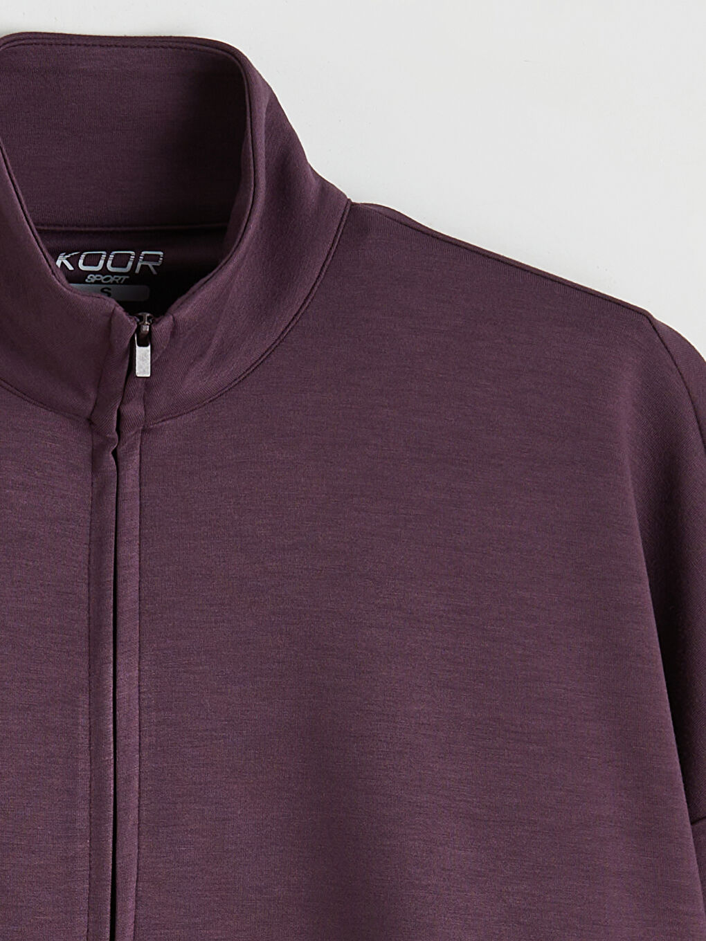 Mürdüm Dik Yaka Soft Touch Oversize Kadın Sweatshirt-1