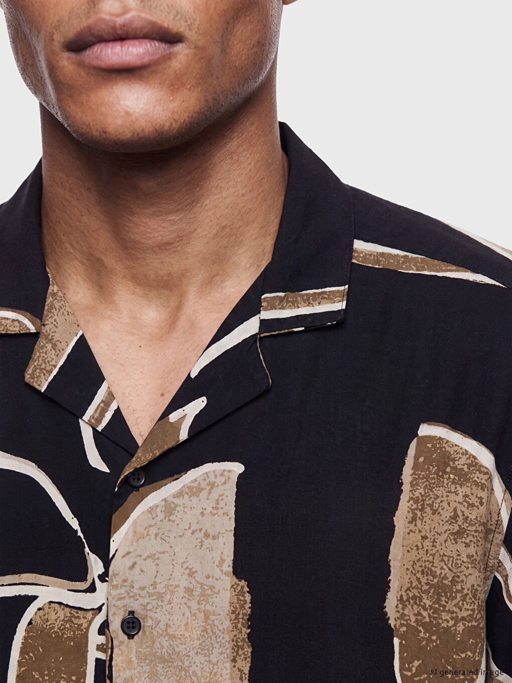 Slim Fit Patterned Viscose Men's Shirt-2