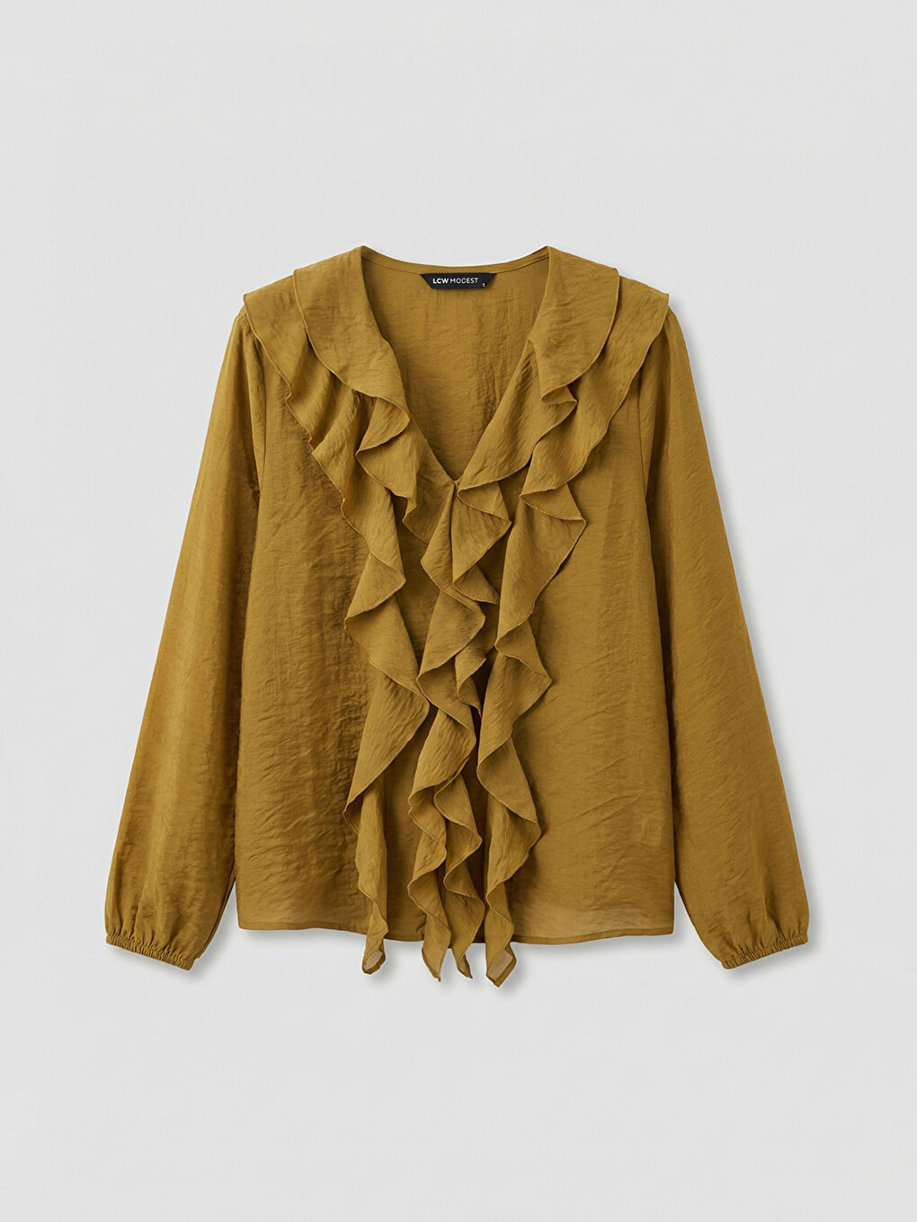 Bluza sa naborima i V izrezom-4