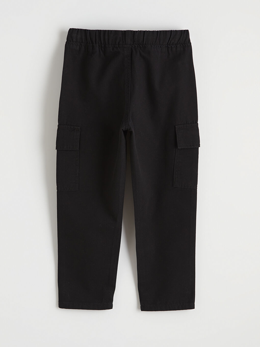 Siyah Beli Lastikli Erkek Çocuk Kargo Pantolon-1
