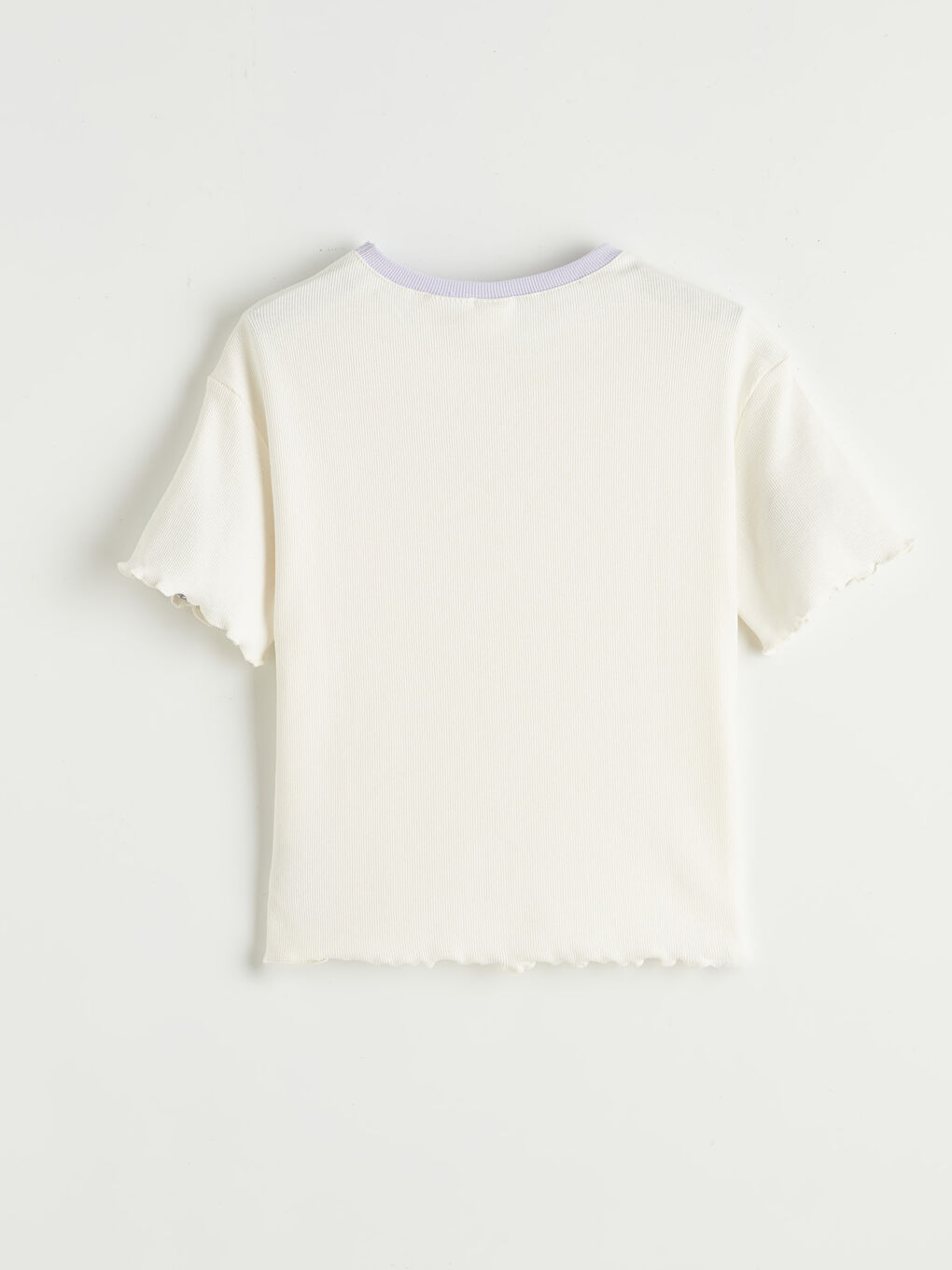 Ekru Hello Kitty Baskılı Bisiklet Yaka Kız Çocuk Pijama Üst-1