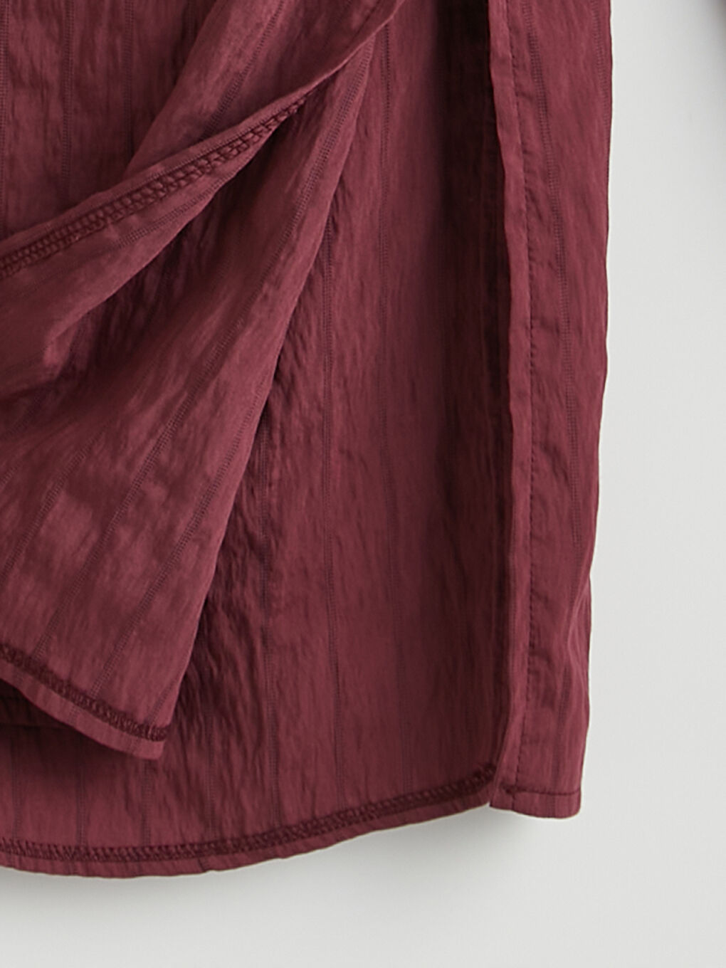 Bordo Kruvaze Yaka Dokulu Modal Karışımlı Kadın Kimono-1