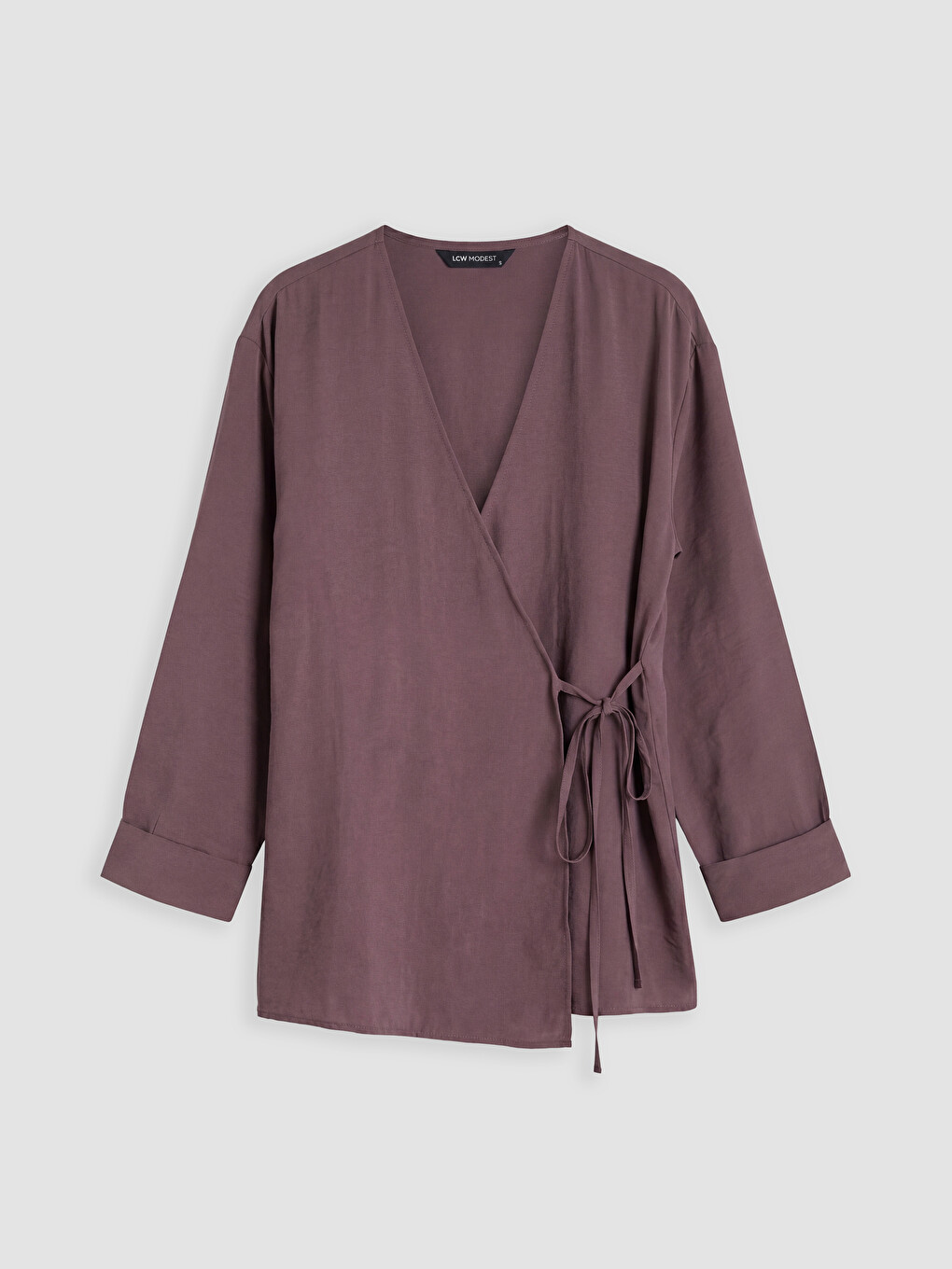 Pembe Dokulu Modal Karışımlı Kadın Kimono