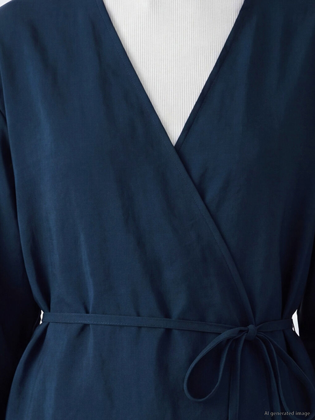 Double Breasted Textured Modal Blend Women's Kimono-2