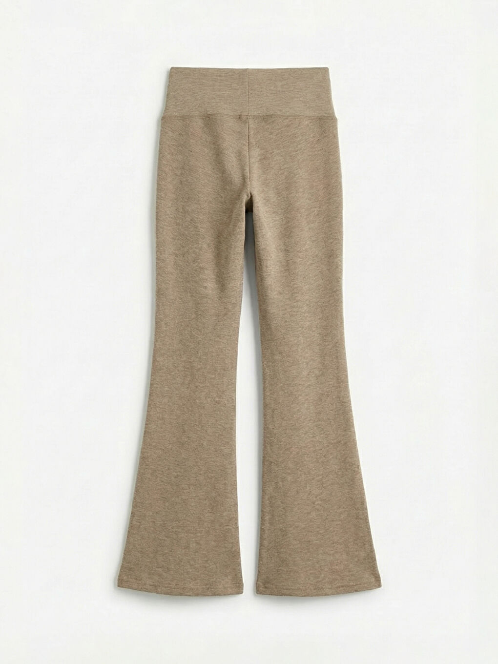 Kahverengi Beli Lastikli İspanyol Paça Kadın Spor Tayt-5