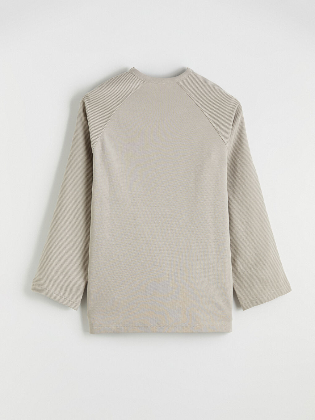 Bej Kolay Giyilebilir Yanlardan Cırt Bantlı Erkek Sweatshirt-13