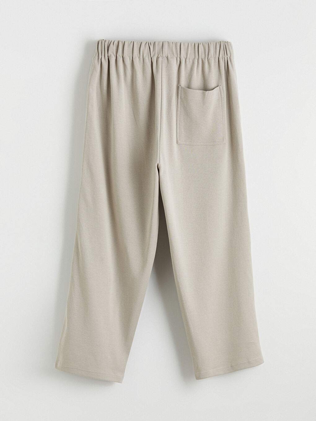 Bej Kolay Giyilebilir Boydan Cırt Bantlı Erkek Eşofman Altı-10