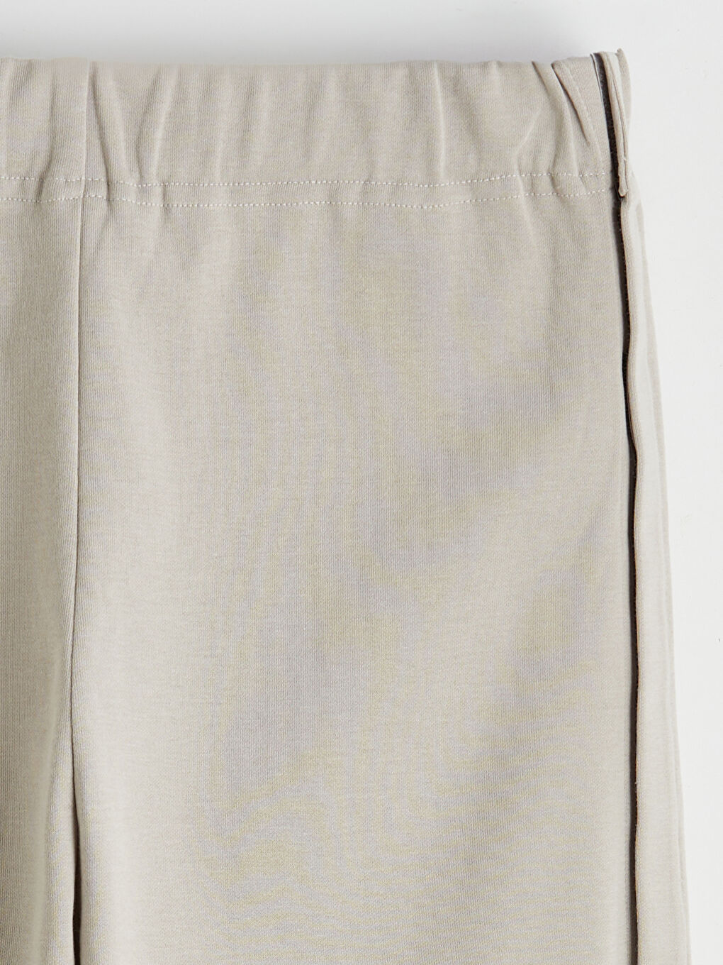 Bej Kolay Giyilebilir Boydan Cırt Bantlı Erkek Eşofman Altı-6