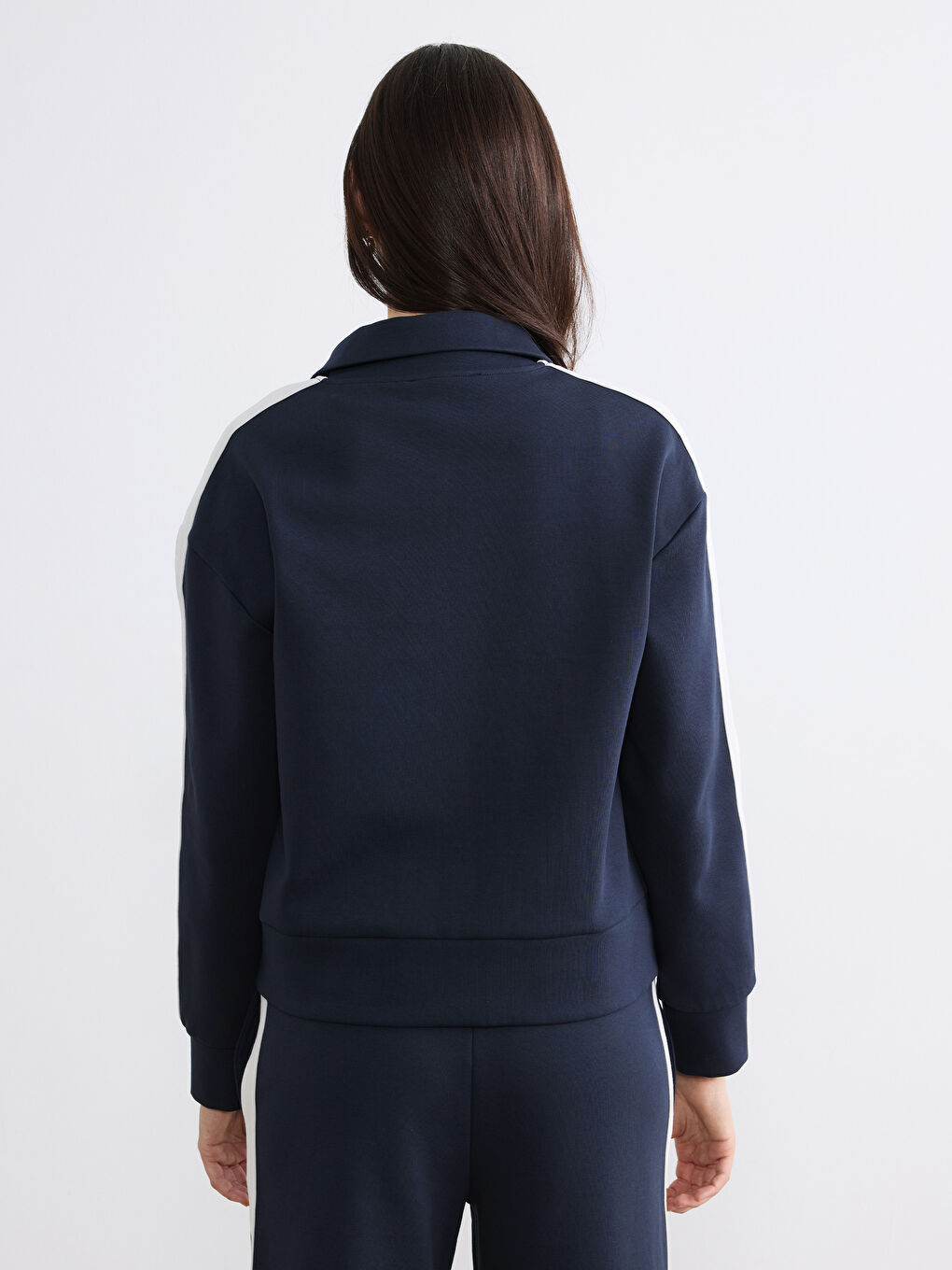 Women's Funnel Neck Zip-Up Sweatshirt-3