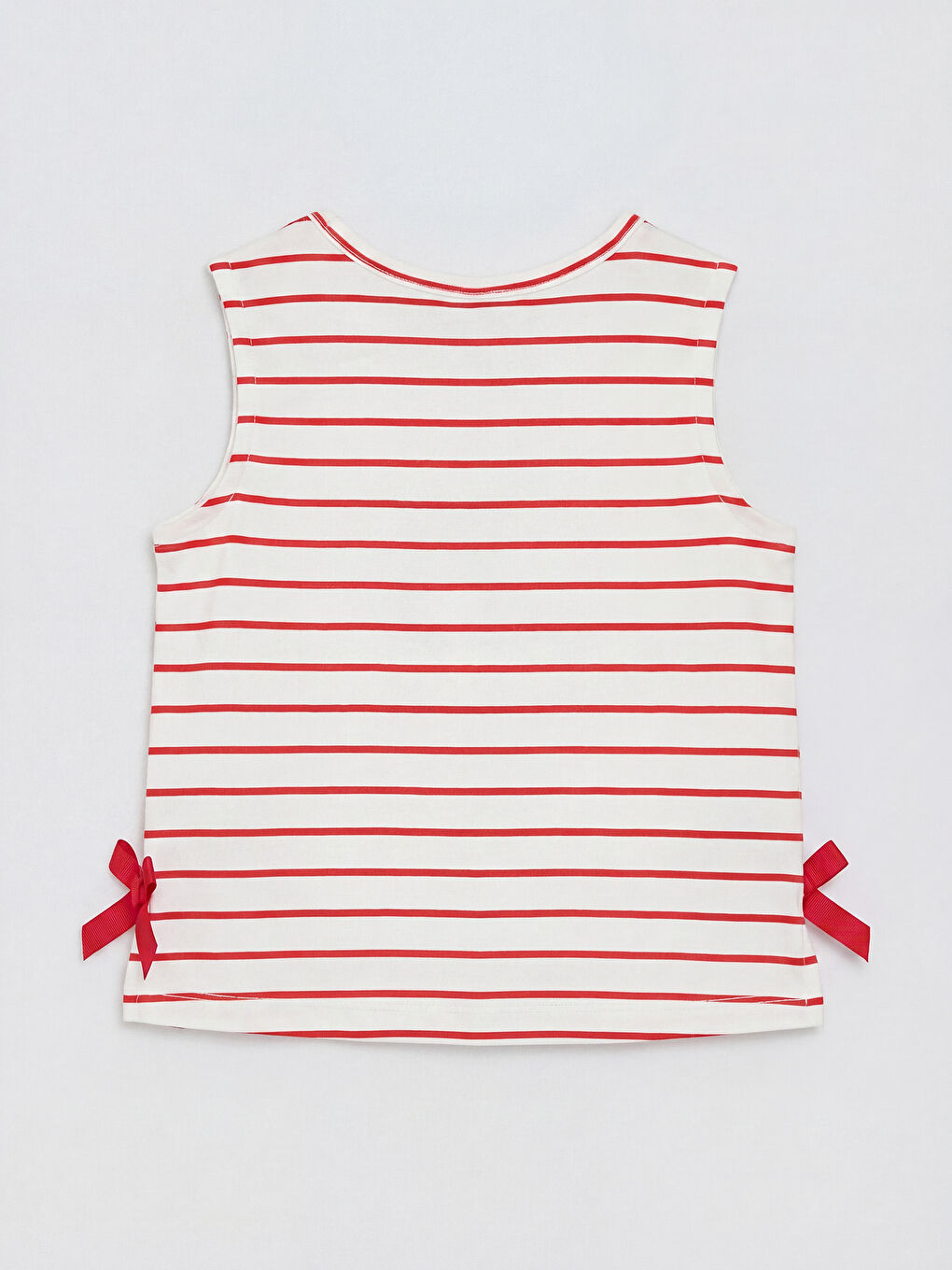 Ekru Çizgili Kız Bebek Şortlu Takım-3