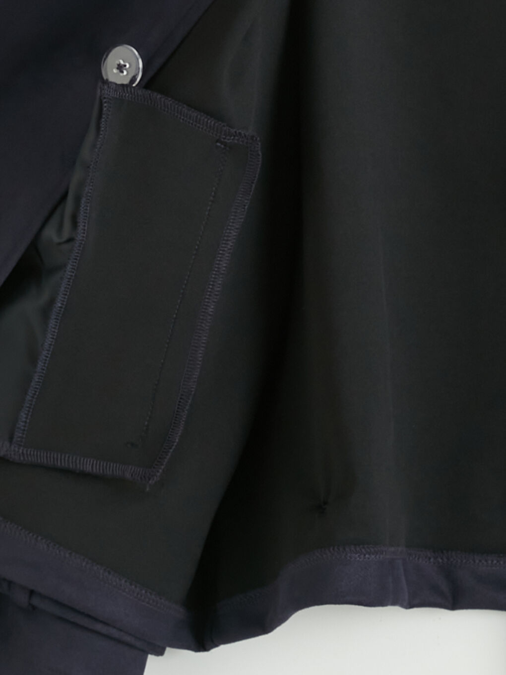 Lacivert Oversize Kadın Süet Görünümlü Trençkot-7