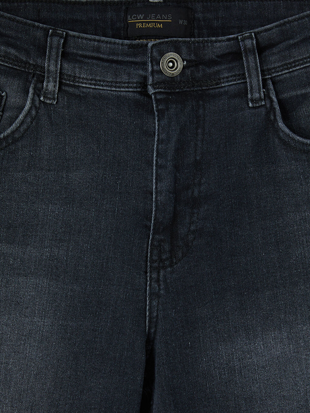 Antrasit Slim Fit Erkek Jean Şort-2