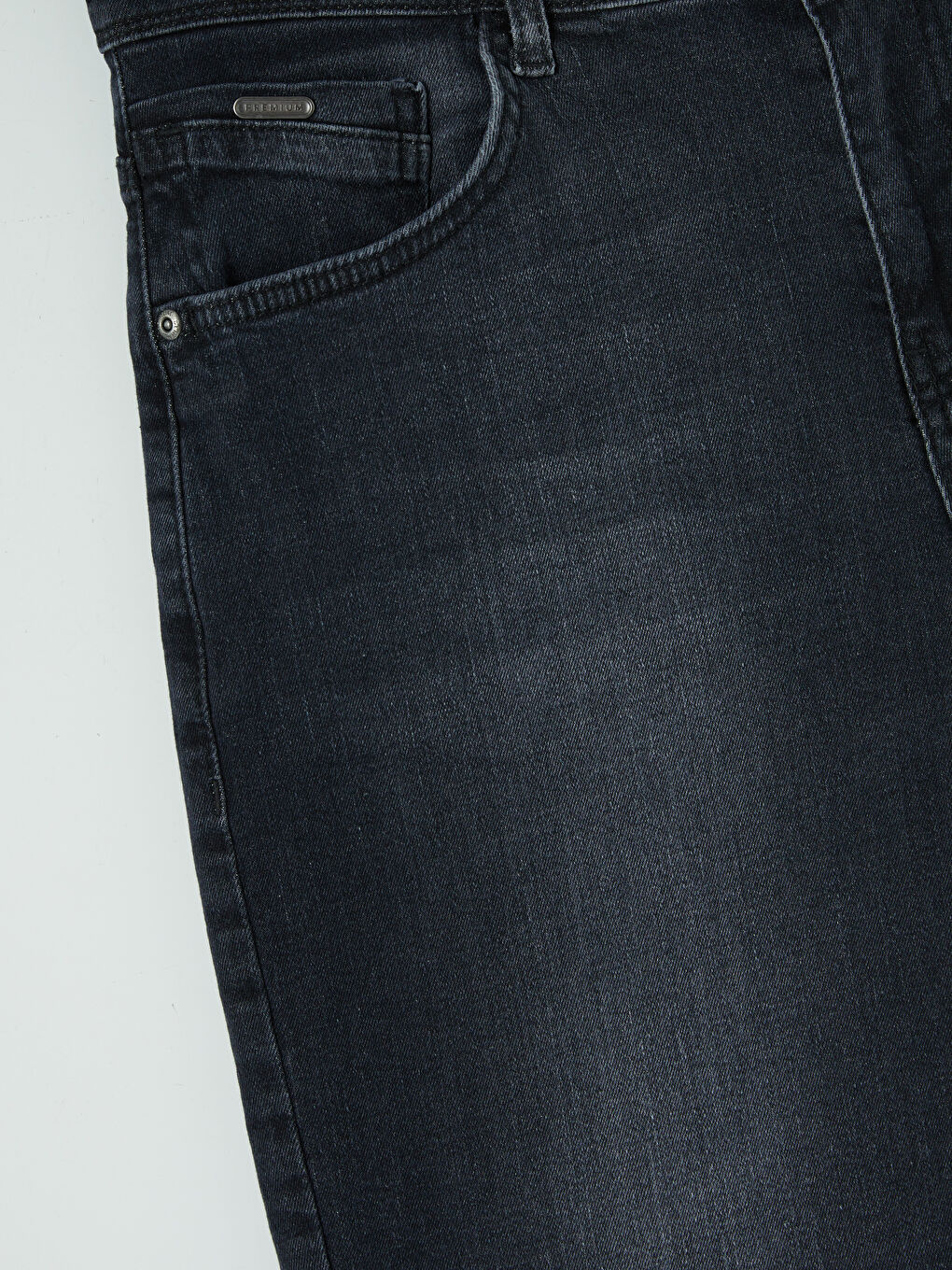 Antrasit Slim Fit Erkek Jean Şort-3
