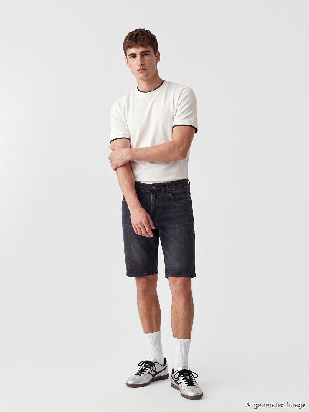 Slim Fit muški teksas šorts