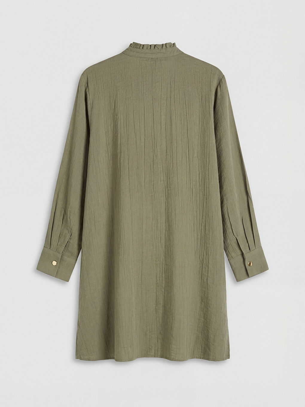 Fırfırlı Hakim Yaka Kadın Gömlek Tunik-1