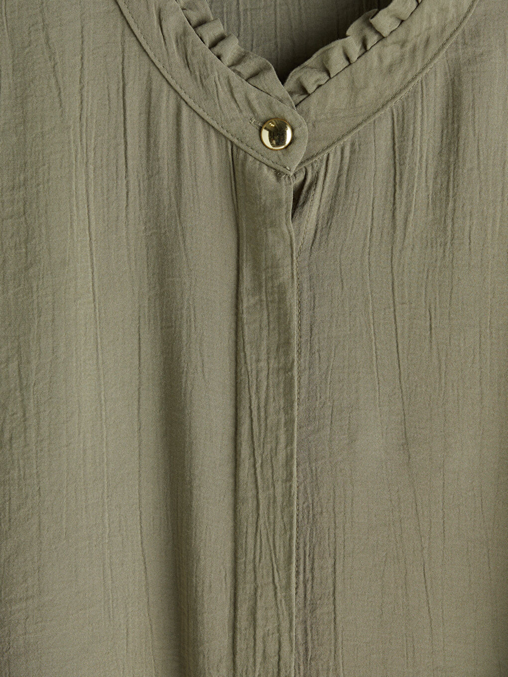 Fırfırlı Hakim Yaka Kadın Gömlek Tunik-2