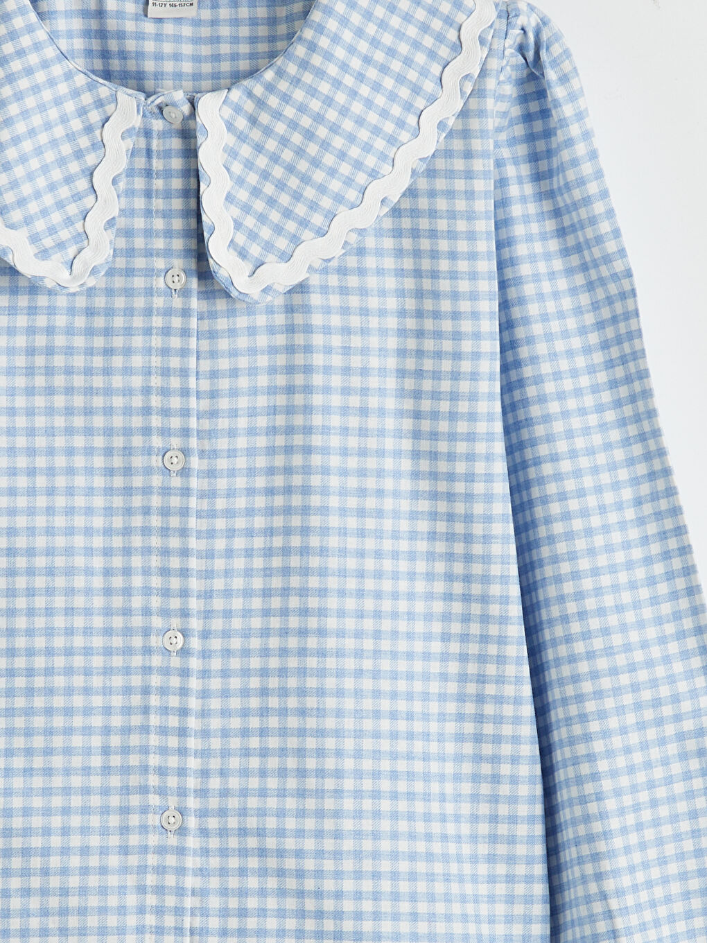 Mavi Ekose Kız Çocuk Gömlek-2