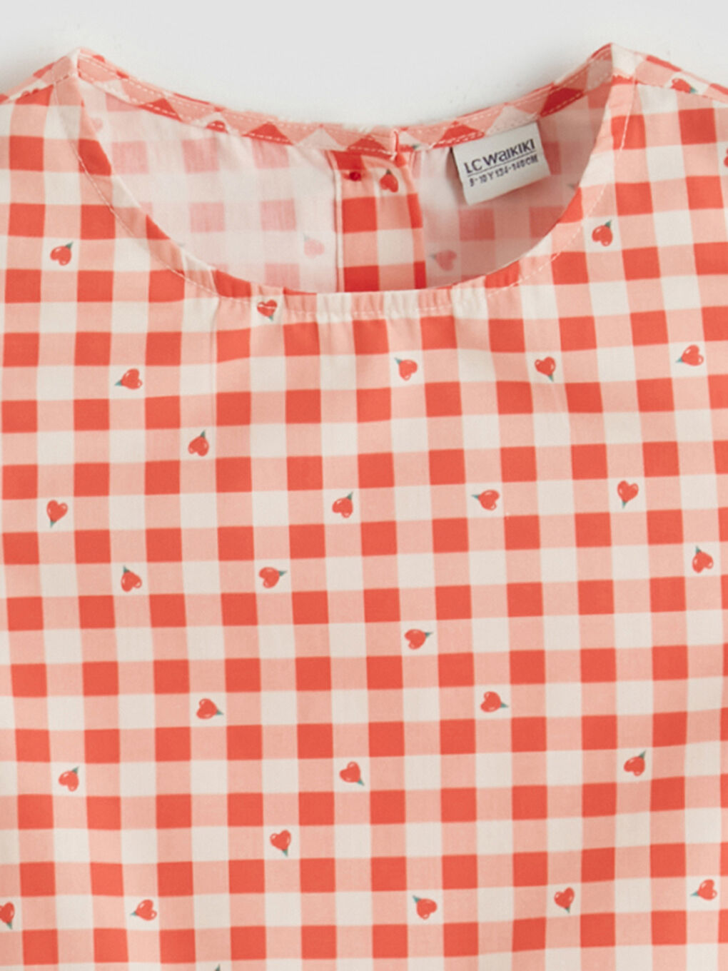 Kırmızı Bisiklet Yaka Kız Çocuk Elbise-2