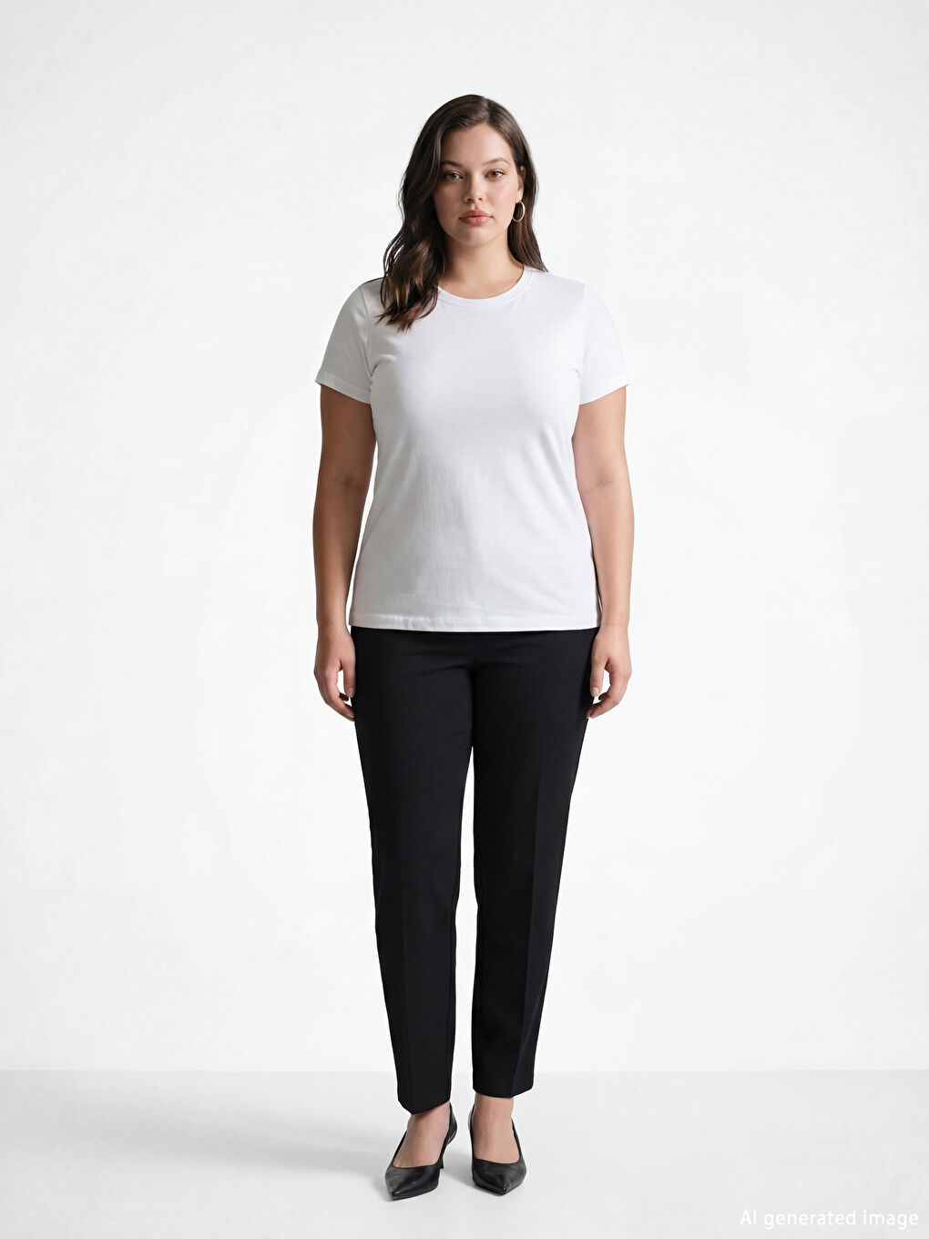 Siyah Regular Fit Kadın Pantolon-1