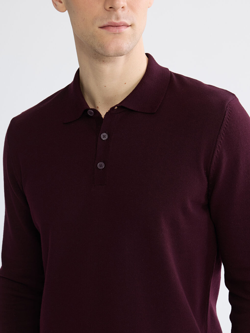 Men's Polo Neck Knit Sweater-2