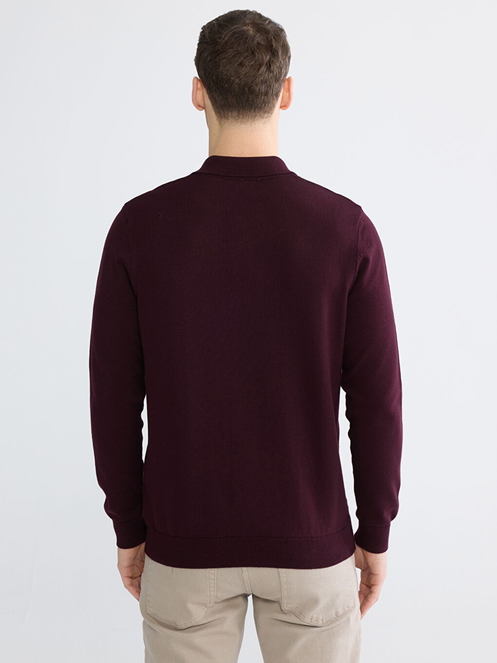 Men's Polo Neck Knit Sweater-3