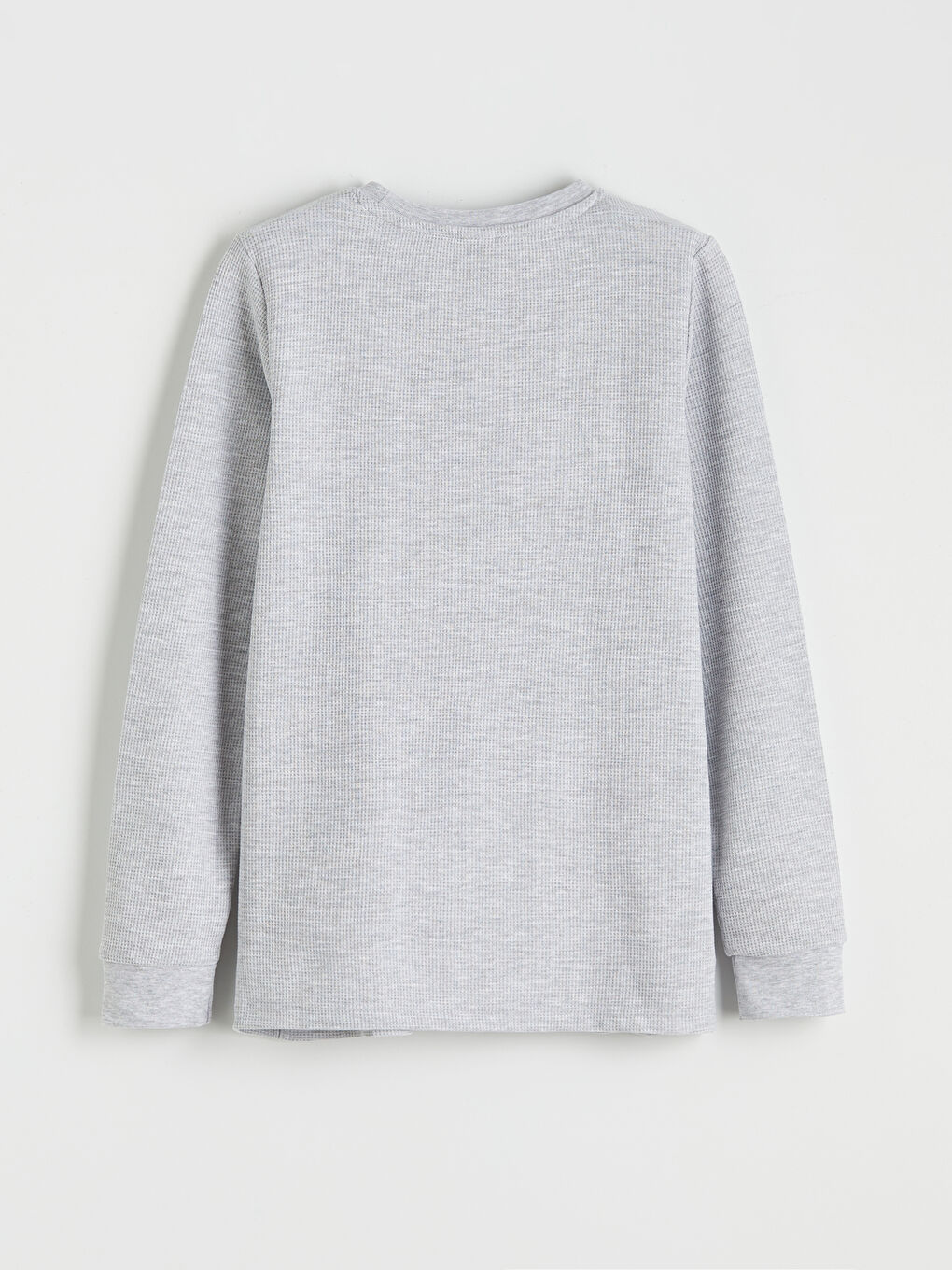 Gri Bisiklet Yaka Erkek Çocuk Pijama Takım-2