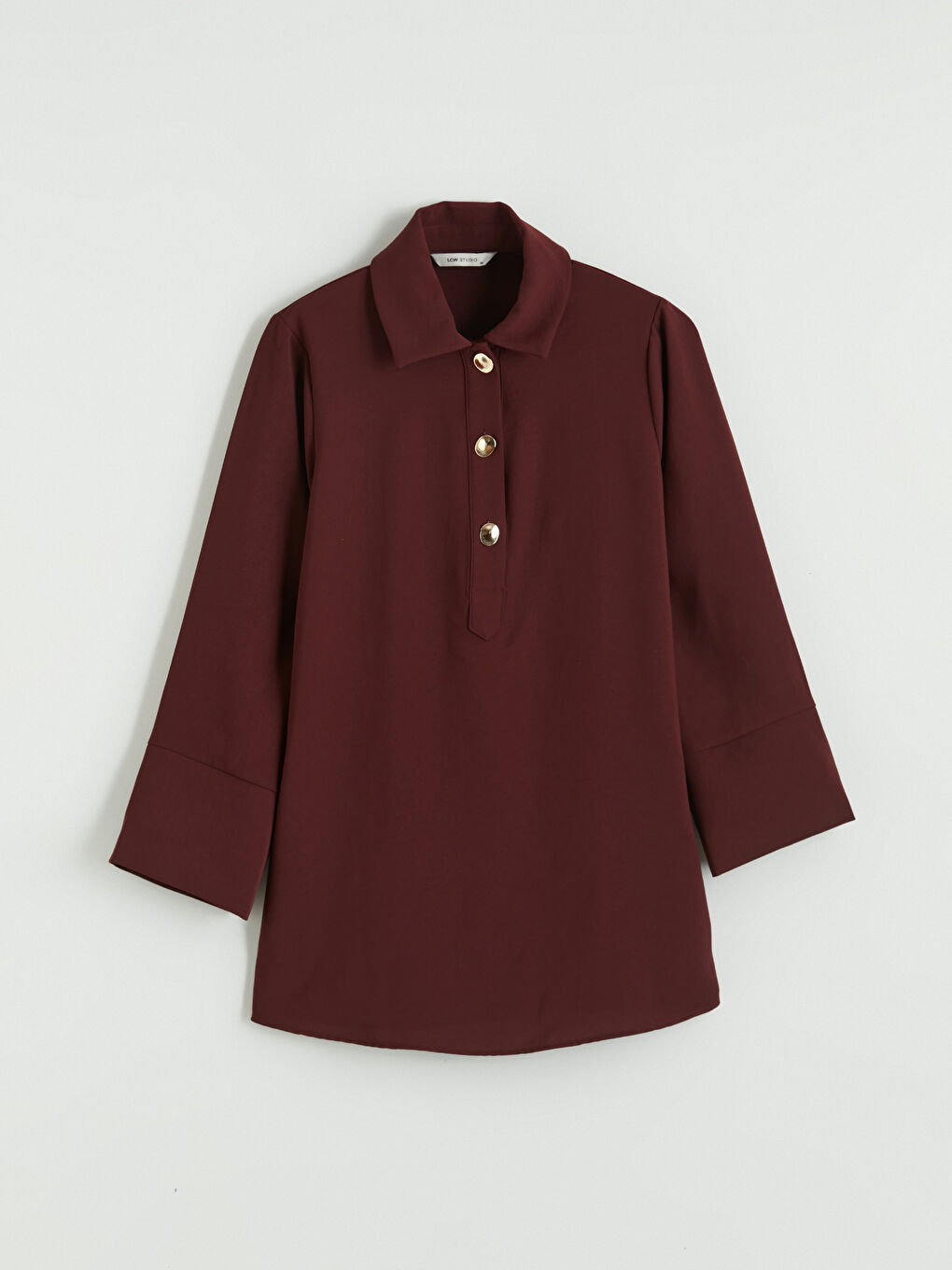 Bordo Oversize Kadın Tunik-4