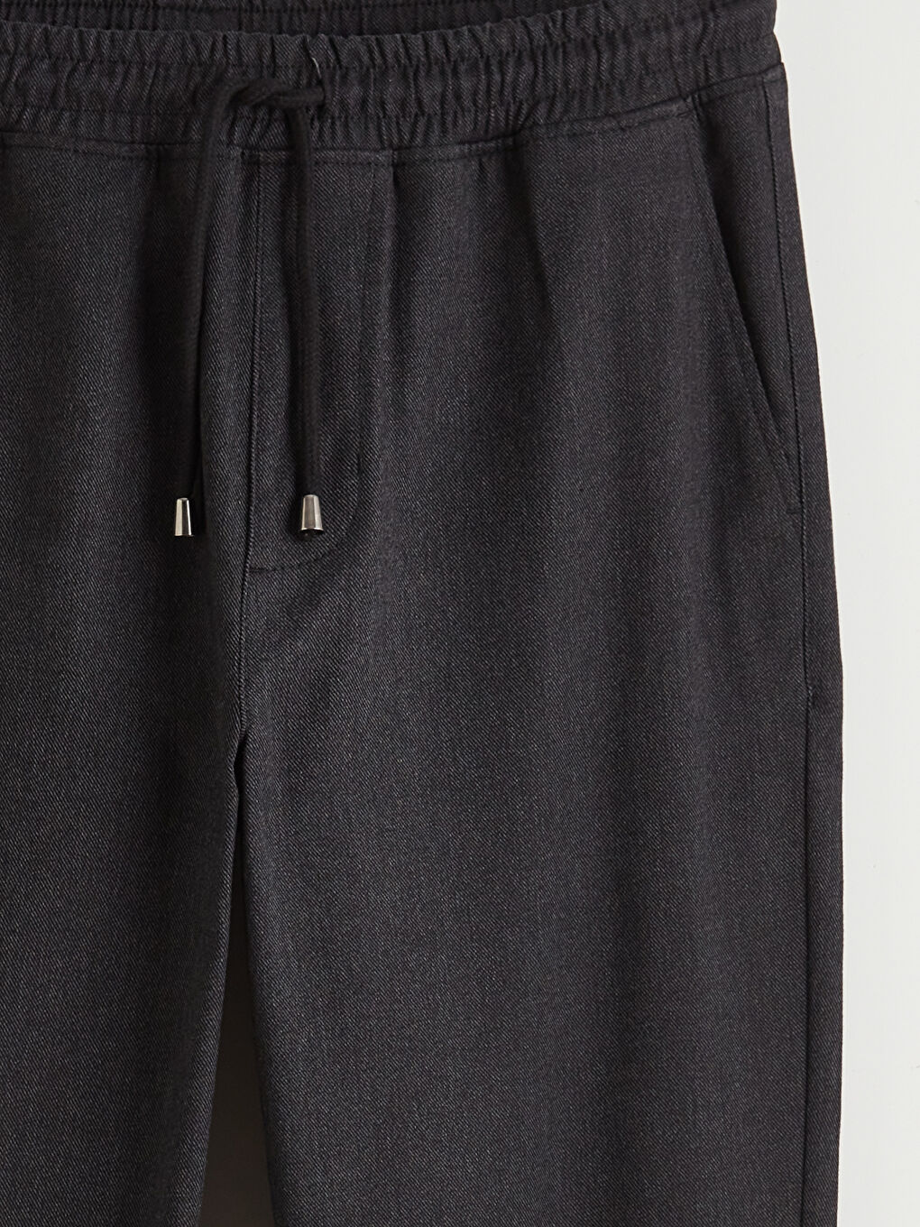 Siyah Standart Kalıp Erkek Jogger Pantolon-5