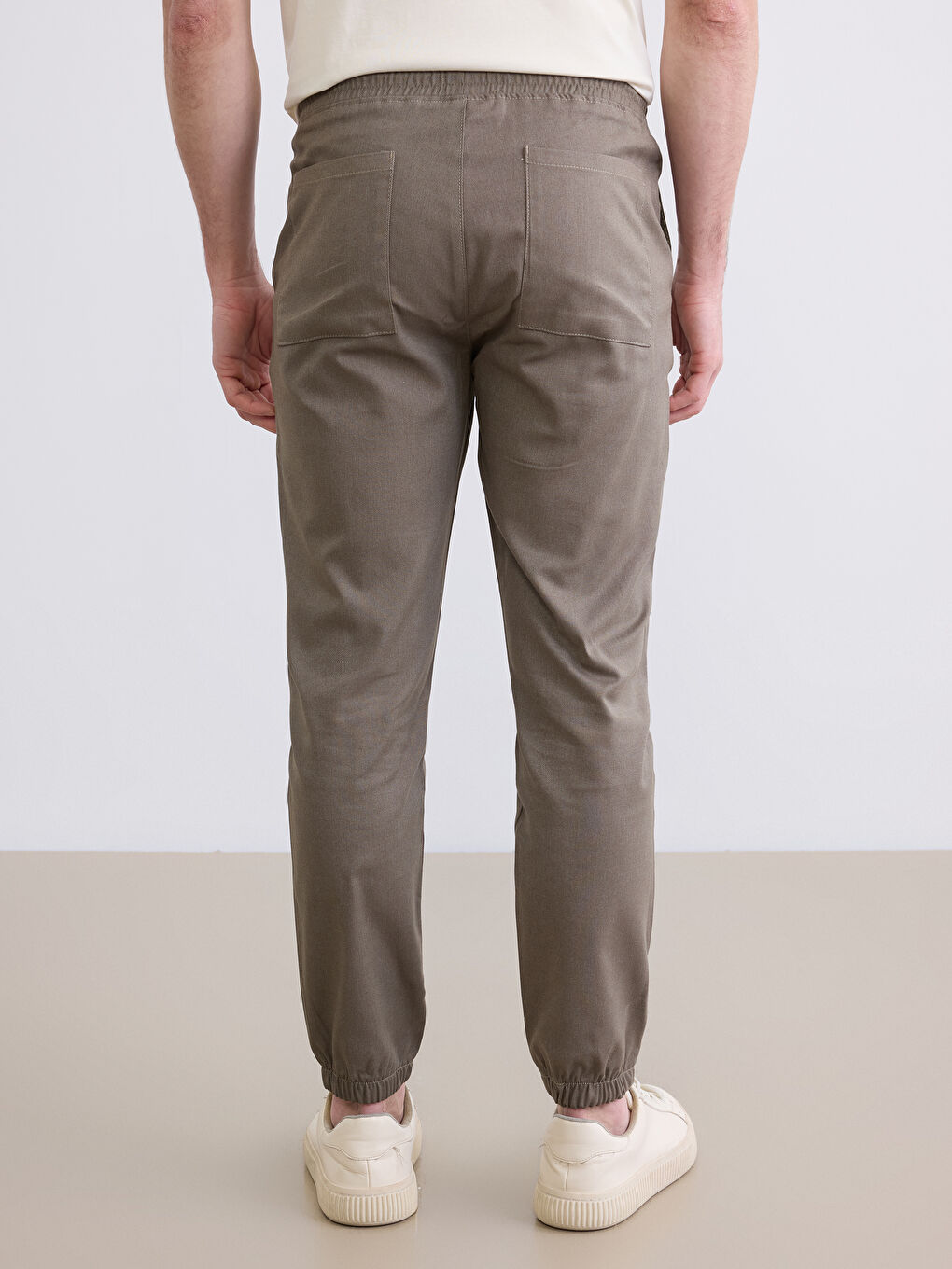 Haki Standart Kalıp Erkek Jogger Pantolon-3