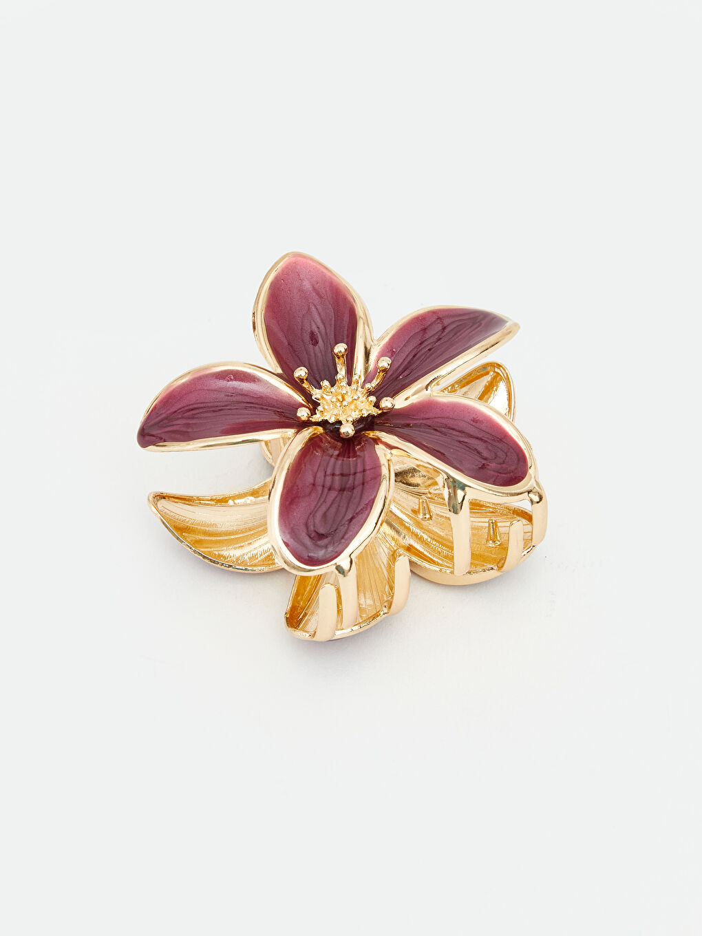 Karışık Çiçek Figürlü Kadın Mandal Toka-1