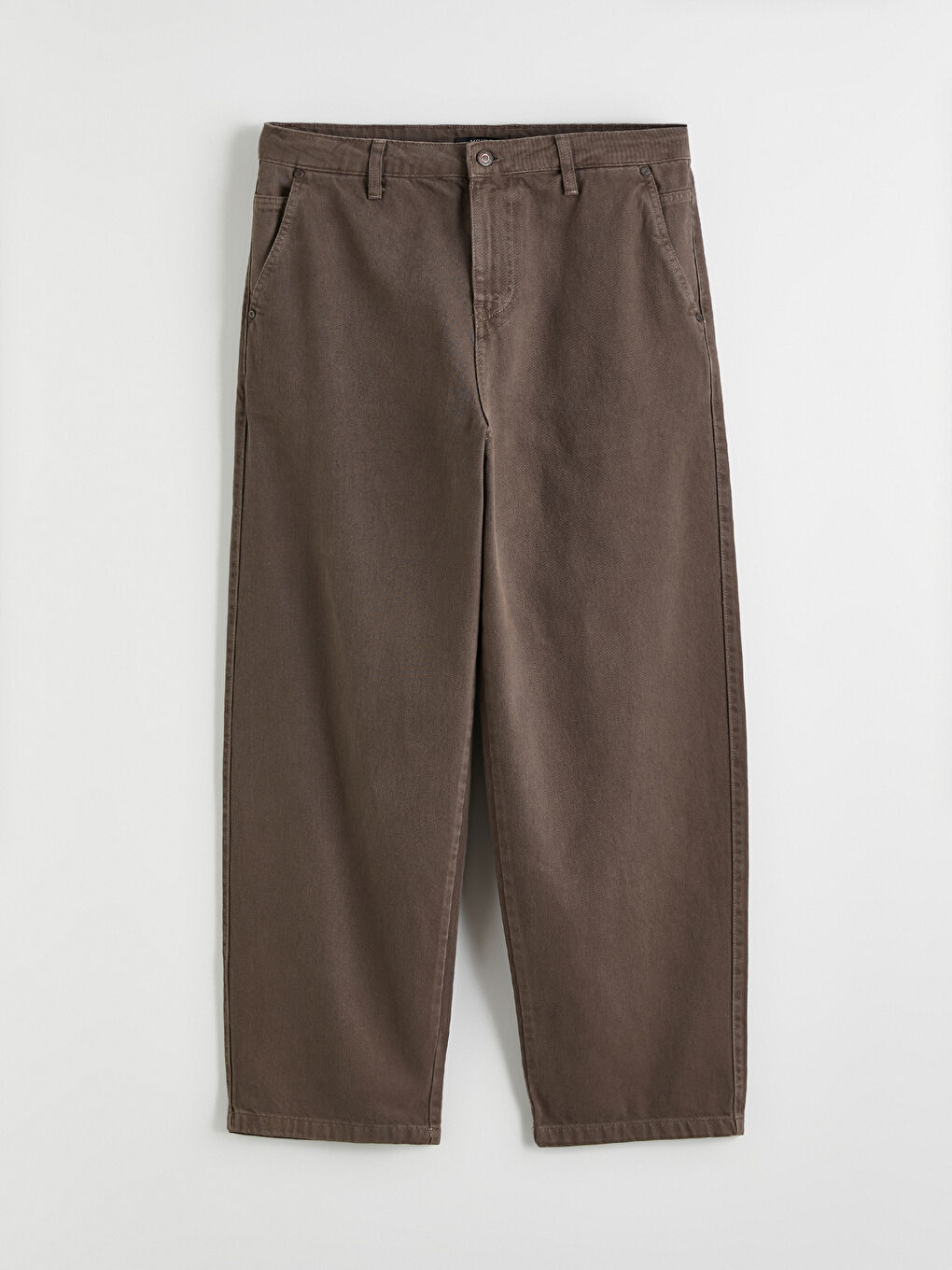 Kahverengi Rahat Kalıp Erkek Pantolon-4