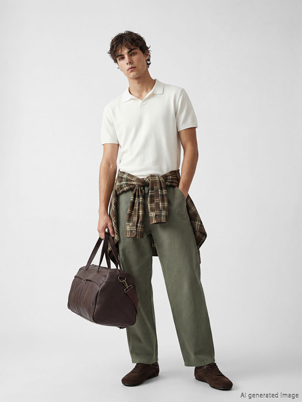 Haki Rahat Kalıp Erkek Pantolon