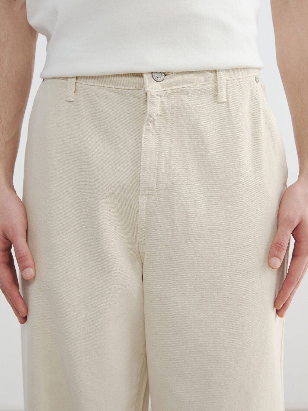 Gri Rahat Kalıp Erkek Pantolon-2