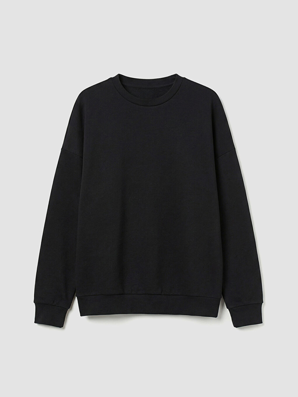 Siyah Soft Touch Oversize Kadın Sweatshirt-4