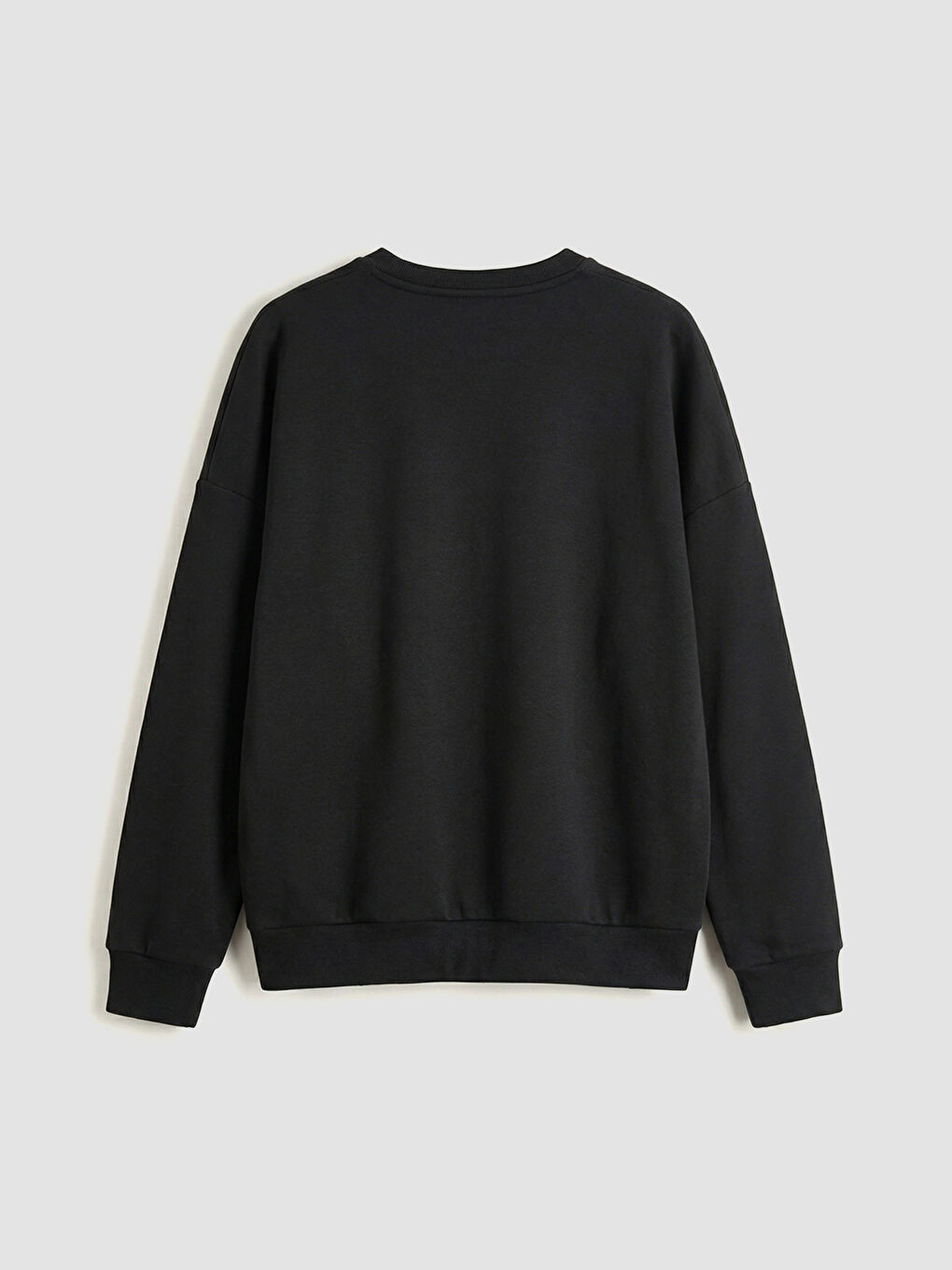 Siyah Soft Touch Oversize Kadın Sweatshirt-5