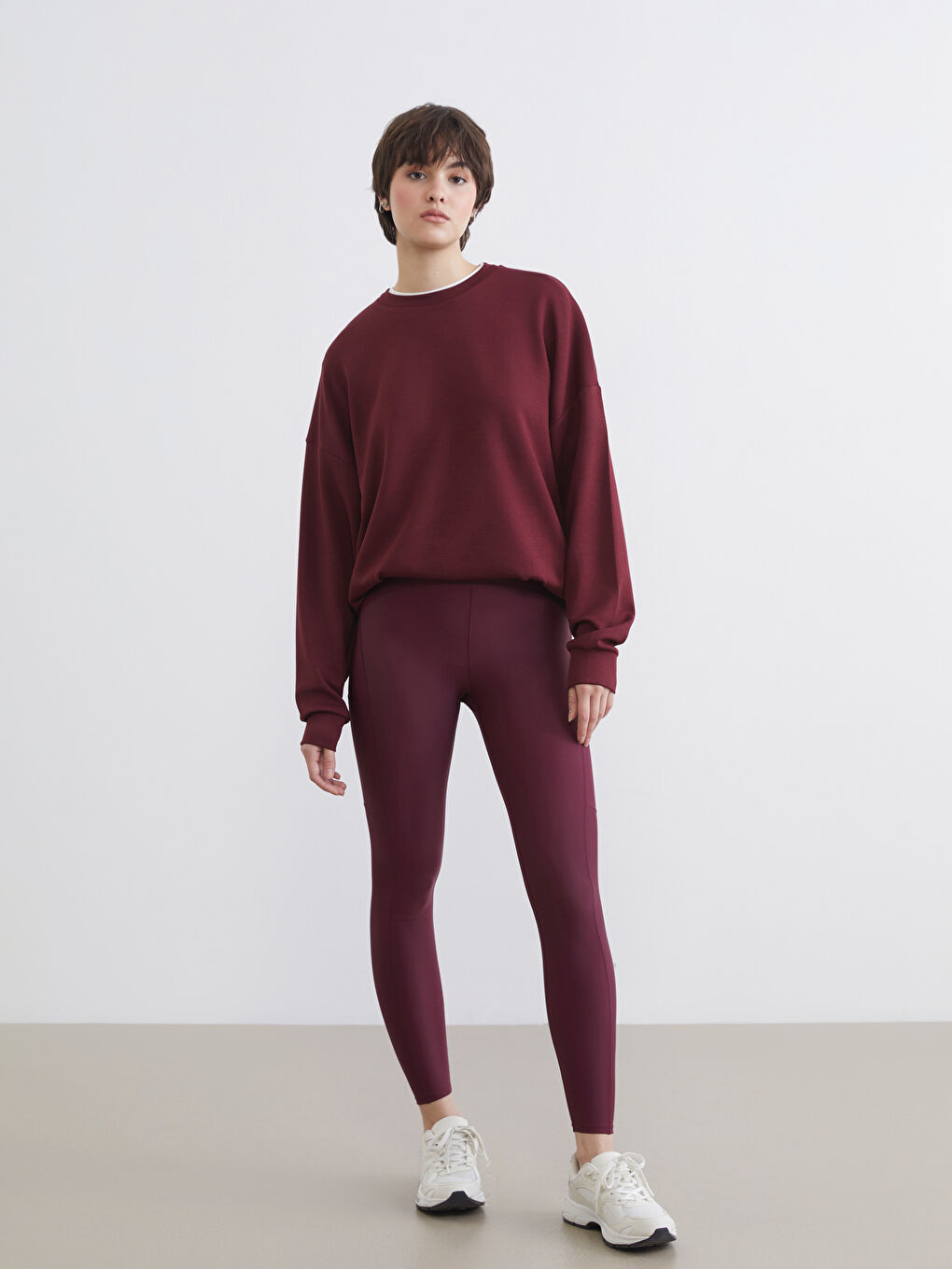 Mürdüm Soft Touch Oversize Kadın Sweatshirt-1