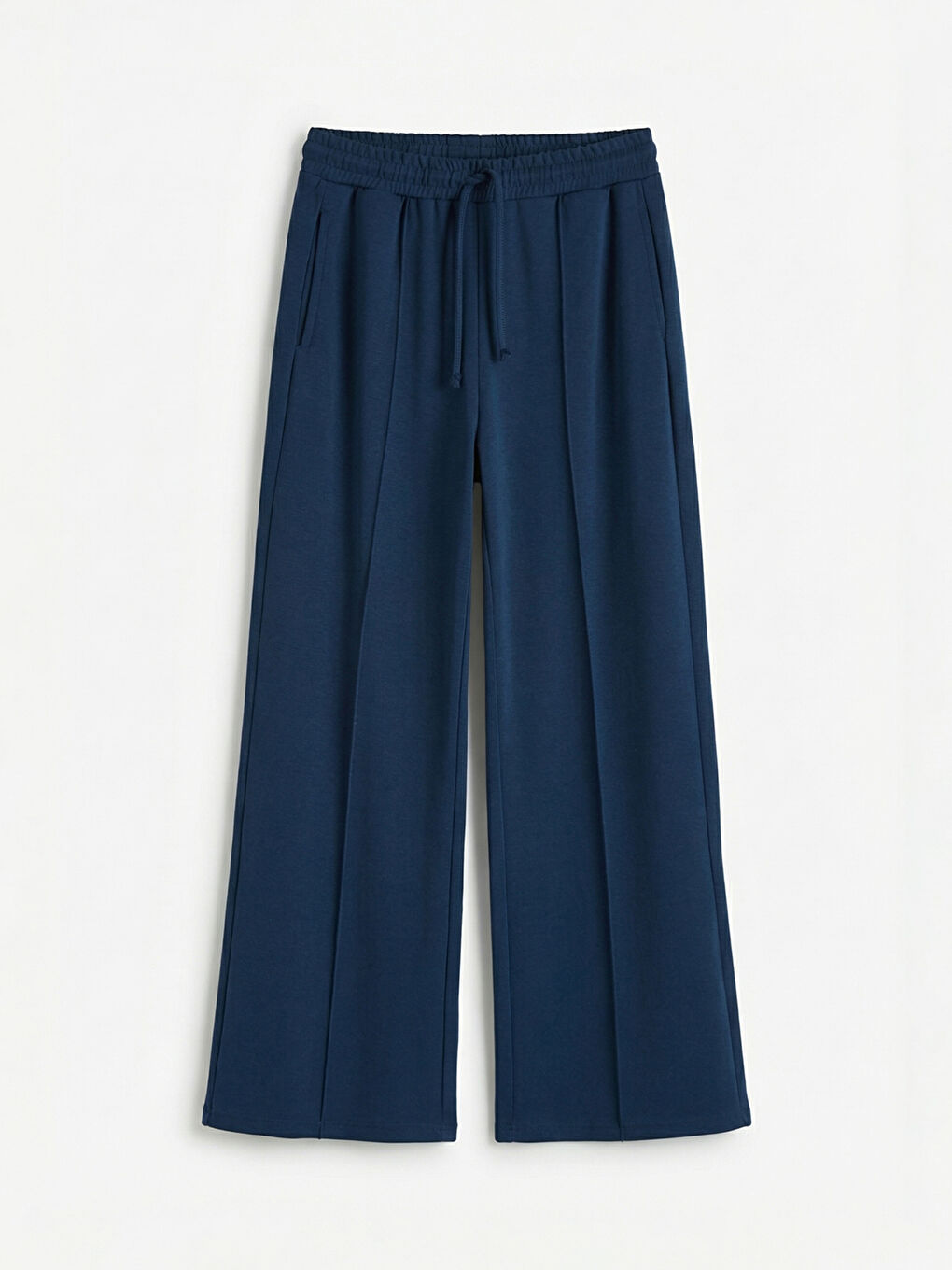 Lacivert Beli Lastikli Soft Touch Kadın Eşofman Altı	