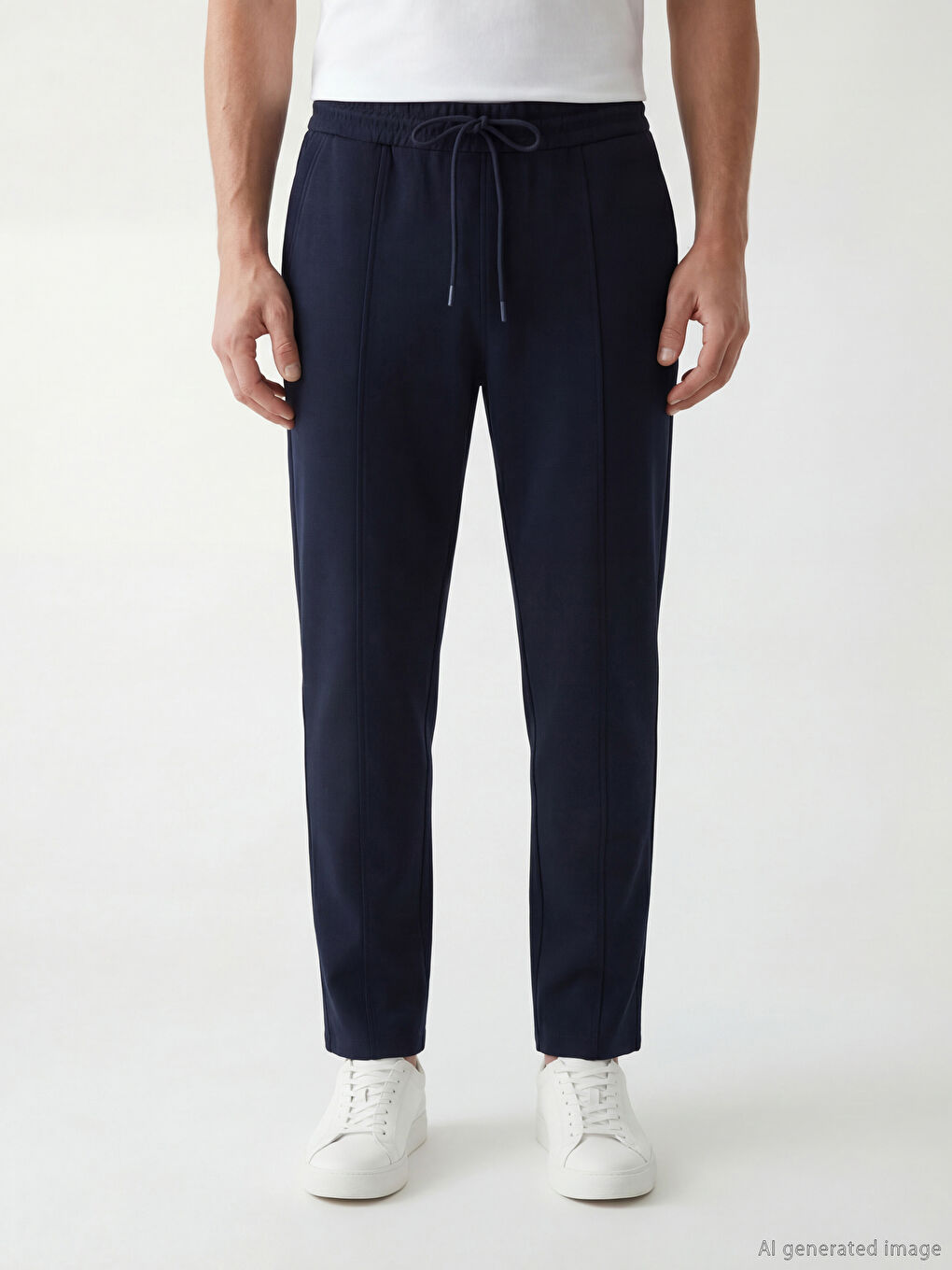 Lacivert Standart Kalıp Erkek Eşofman Altı-1