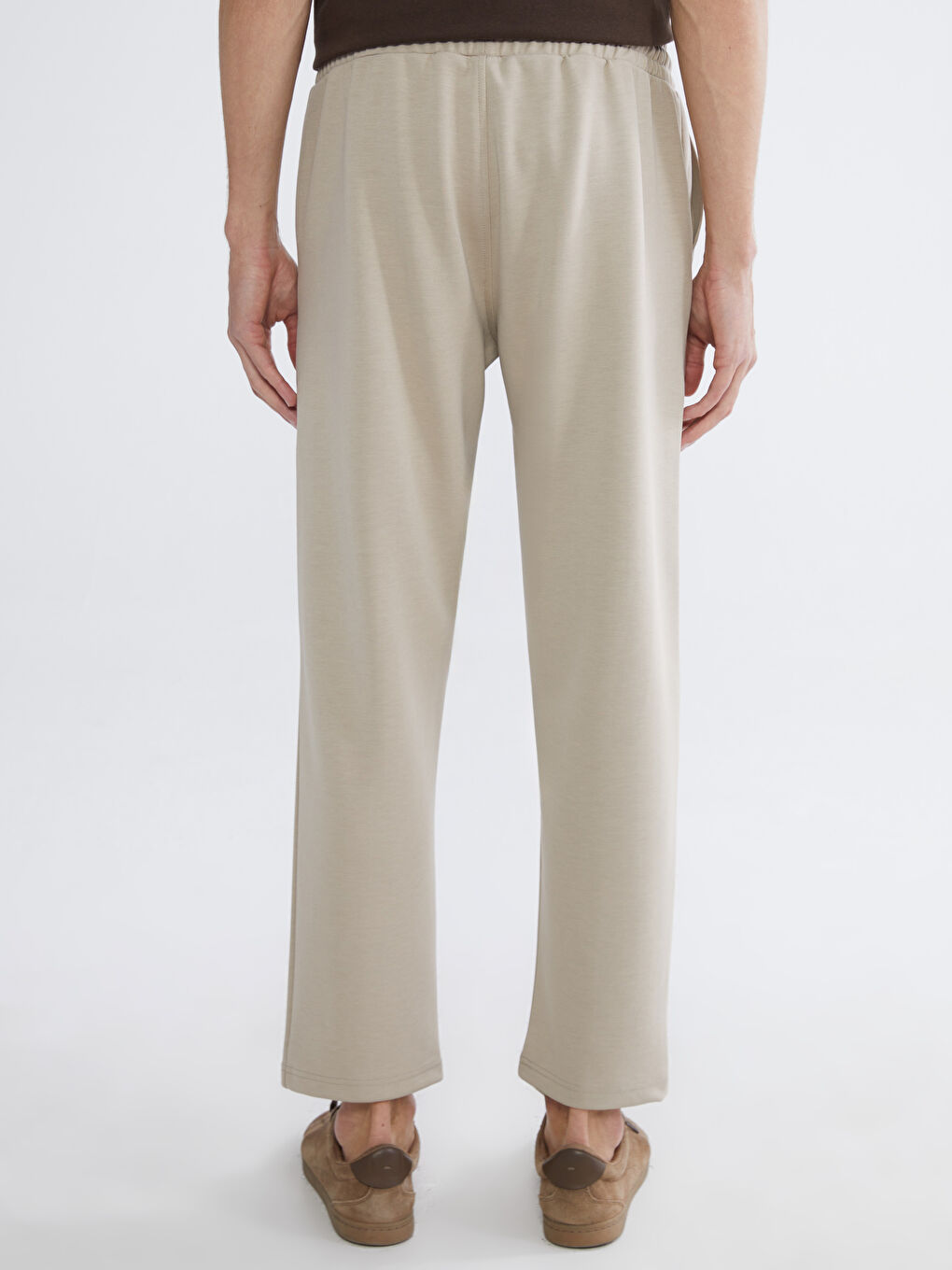 Bej Standart Kalıp Erkek Eşofman Altı-3