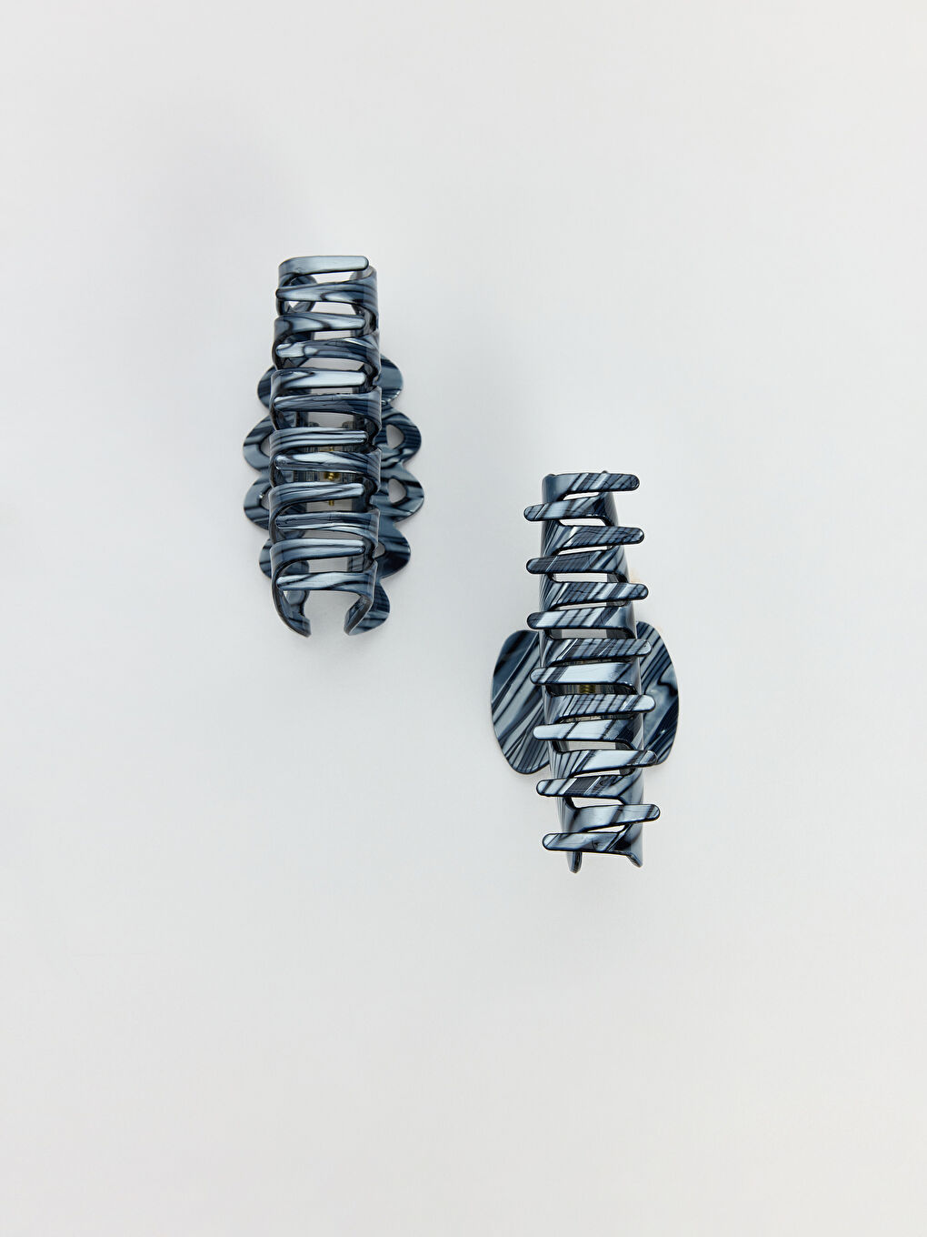 Marble Patterned Women's Claw Clip 2 Pack-1