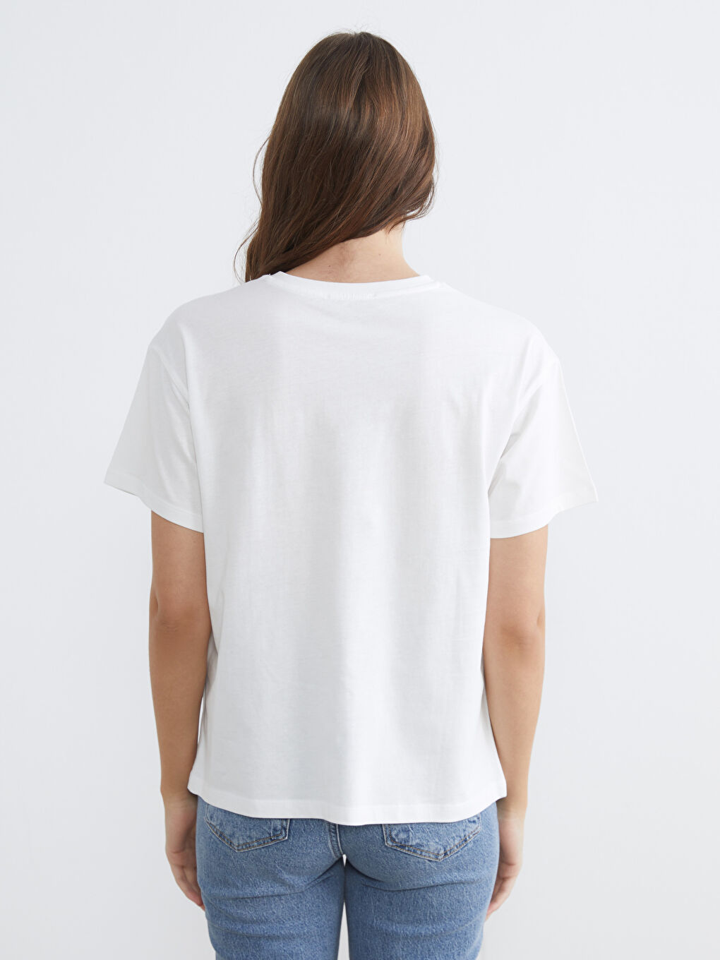 Beyaz Bisiklet Yaka Çıtçıtlı Bluz-3