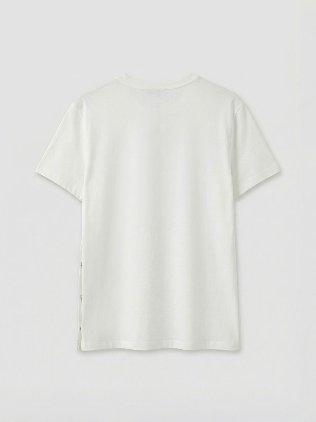 Beyaz Bisiklet Yaka Çıtçıtlı Bluz-5