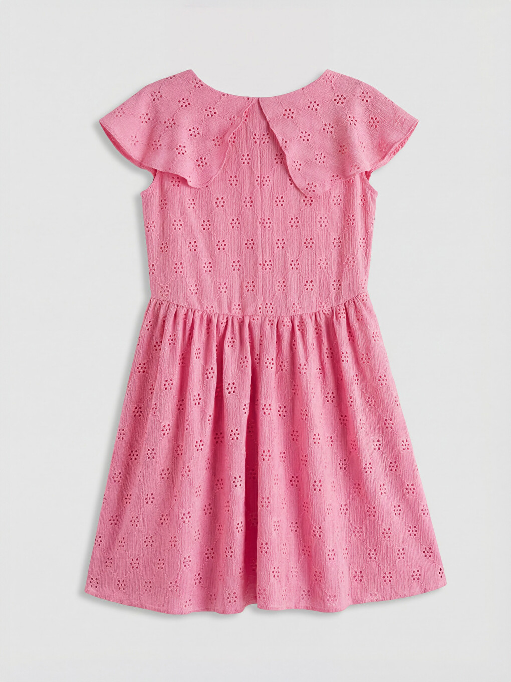 Peter Pan Collar Embroidered Girls' Dress-1
