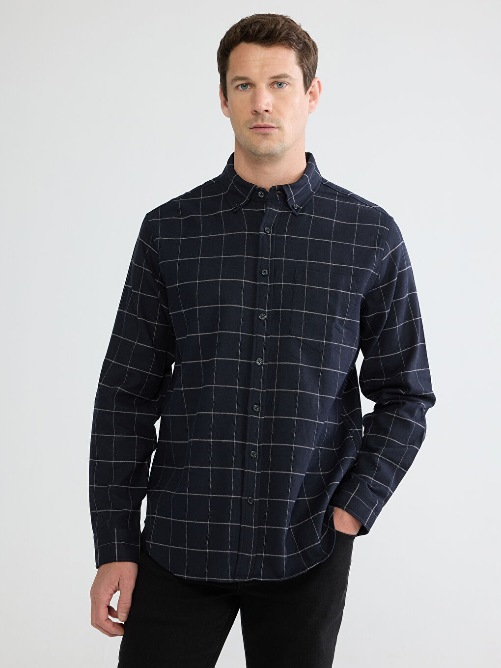 Men's Regular Fit Linen Blend Shirt